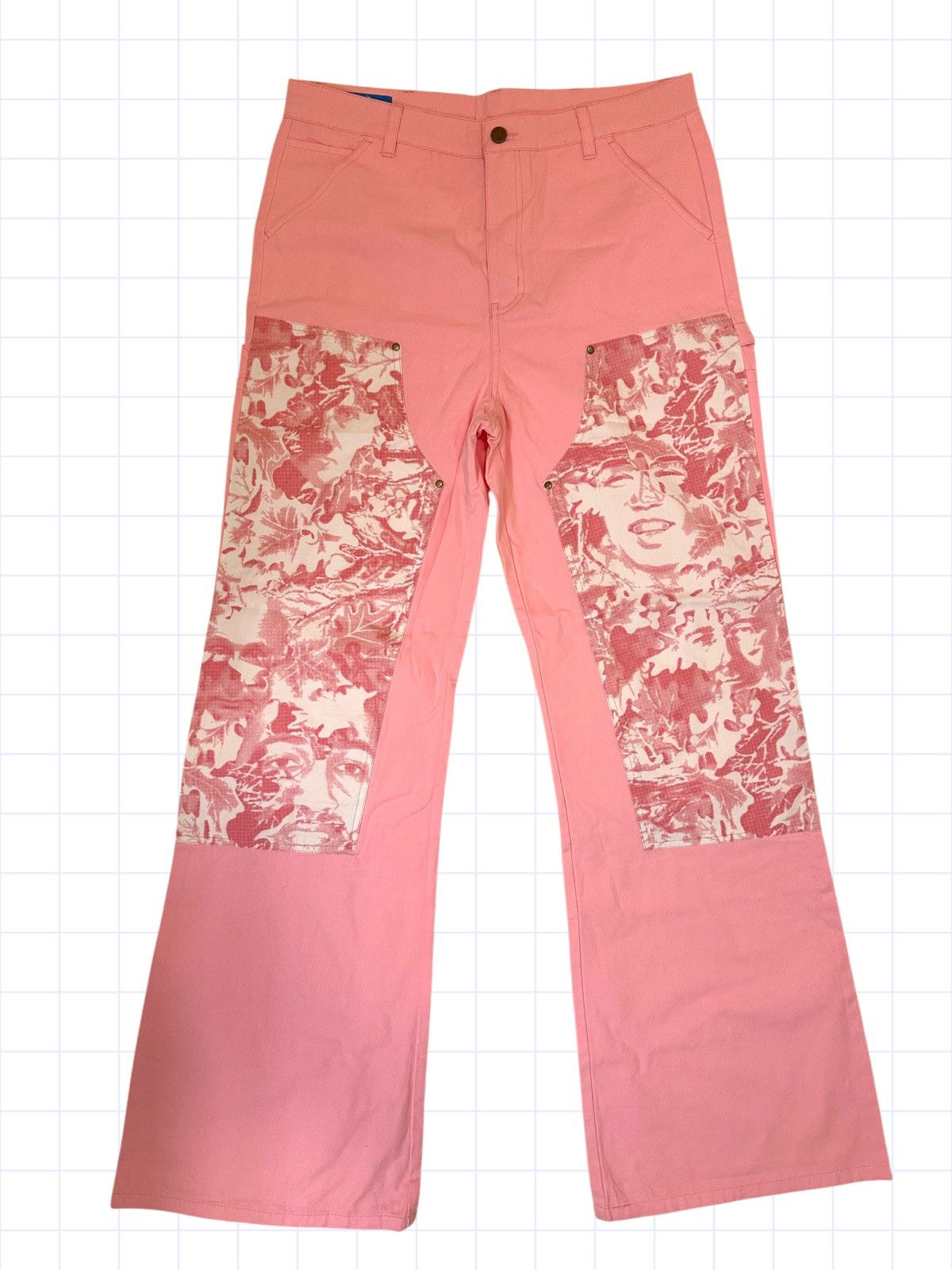 Other Shady Attire Pink Graphic Print Carpenter Jeans 33 Size US 33 - 1 Thumbnail