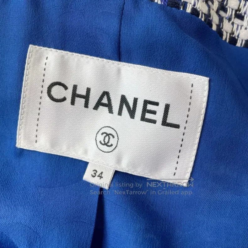 Chanel Chanel Blue and white woven jacket Size XXS / US 00 / IT 34 - 5 Thumbnail
