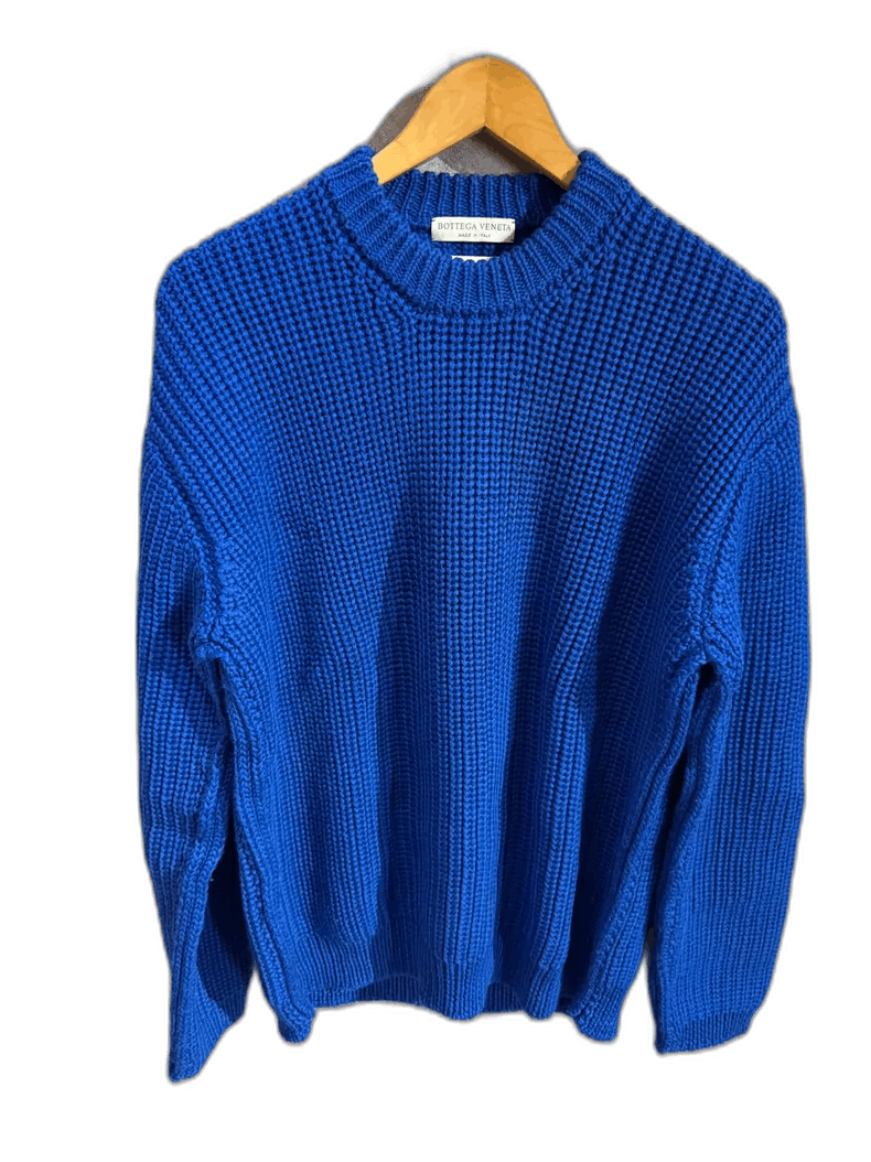 Bottega Veneta Thick Blue Wool Sweater