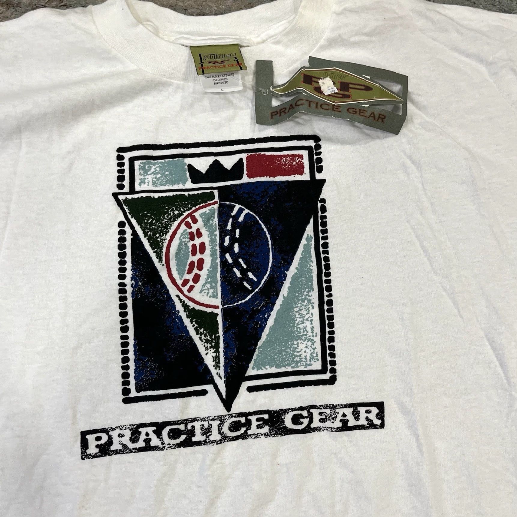 Prince VINTAGE Prince Baseball Practice Gear T Shirt Large - Single Stitch New With Tags Size US L / EU 52-54 / 3 - 2 Thumbnail