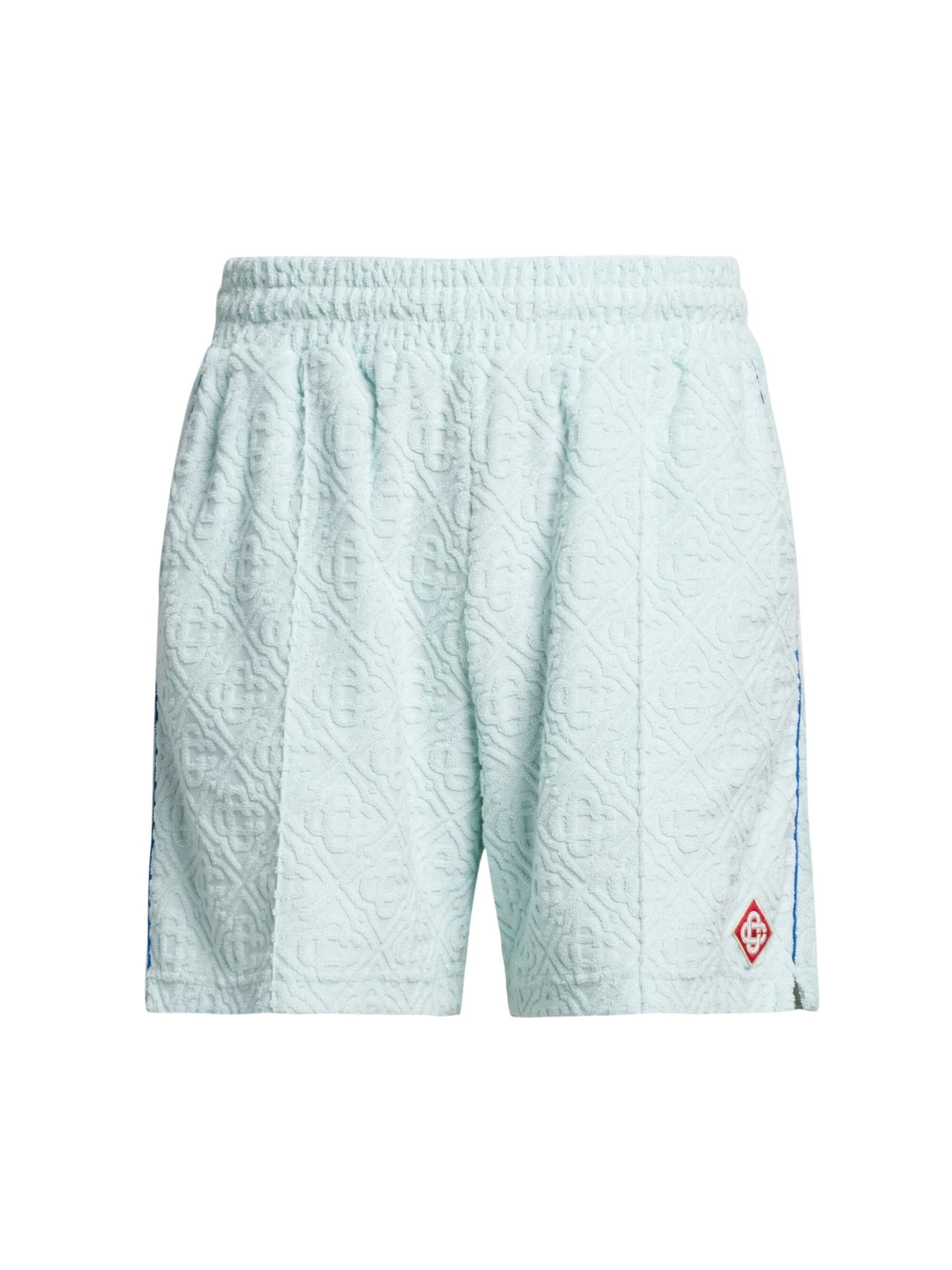 Casablanca os11x0725 Jacquard-Logo-Frottee-Shorts in Light Blue Size US 30 / EU 46 - 1 Thumbnail