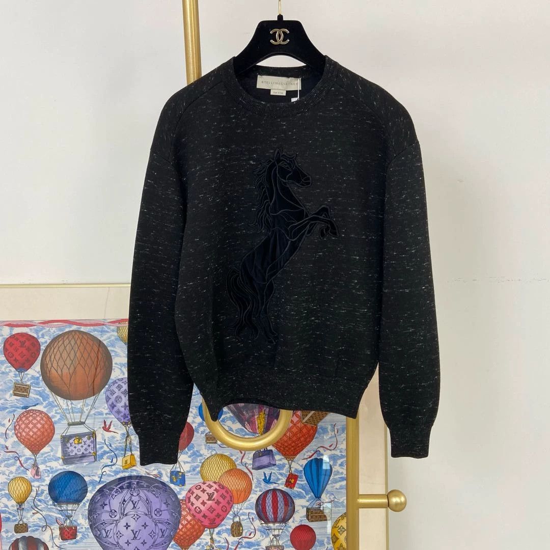 Stella McCartney Stella McCartney Black Crewneck Sweatshirt Size XS / US 0-2 / IT 36-38 - 1 Thumbnail