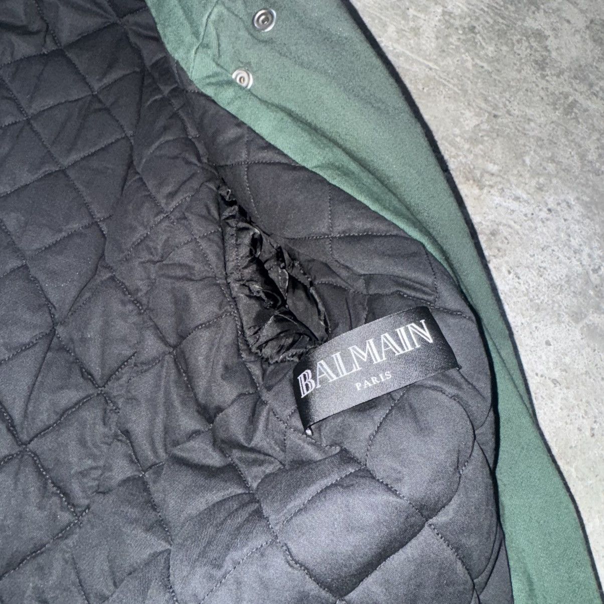 Balmain Balmain Waxed Green Biker Jacket Small Size US S / EU 44-46 / 1 - 7 Thumbnail