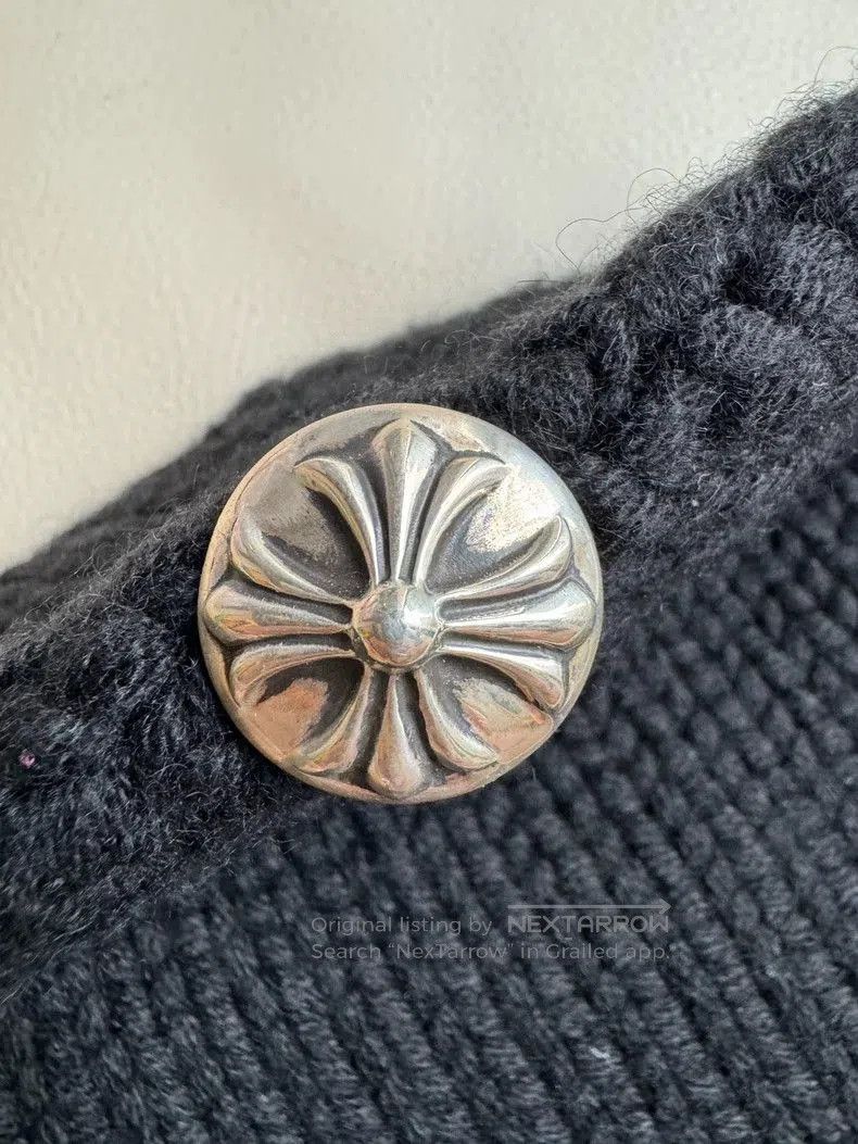 Chrome Hearts Chrome Hearts Black Silver Cross Beanie Hat. Size ONE SIZE - 2 Thumbnail