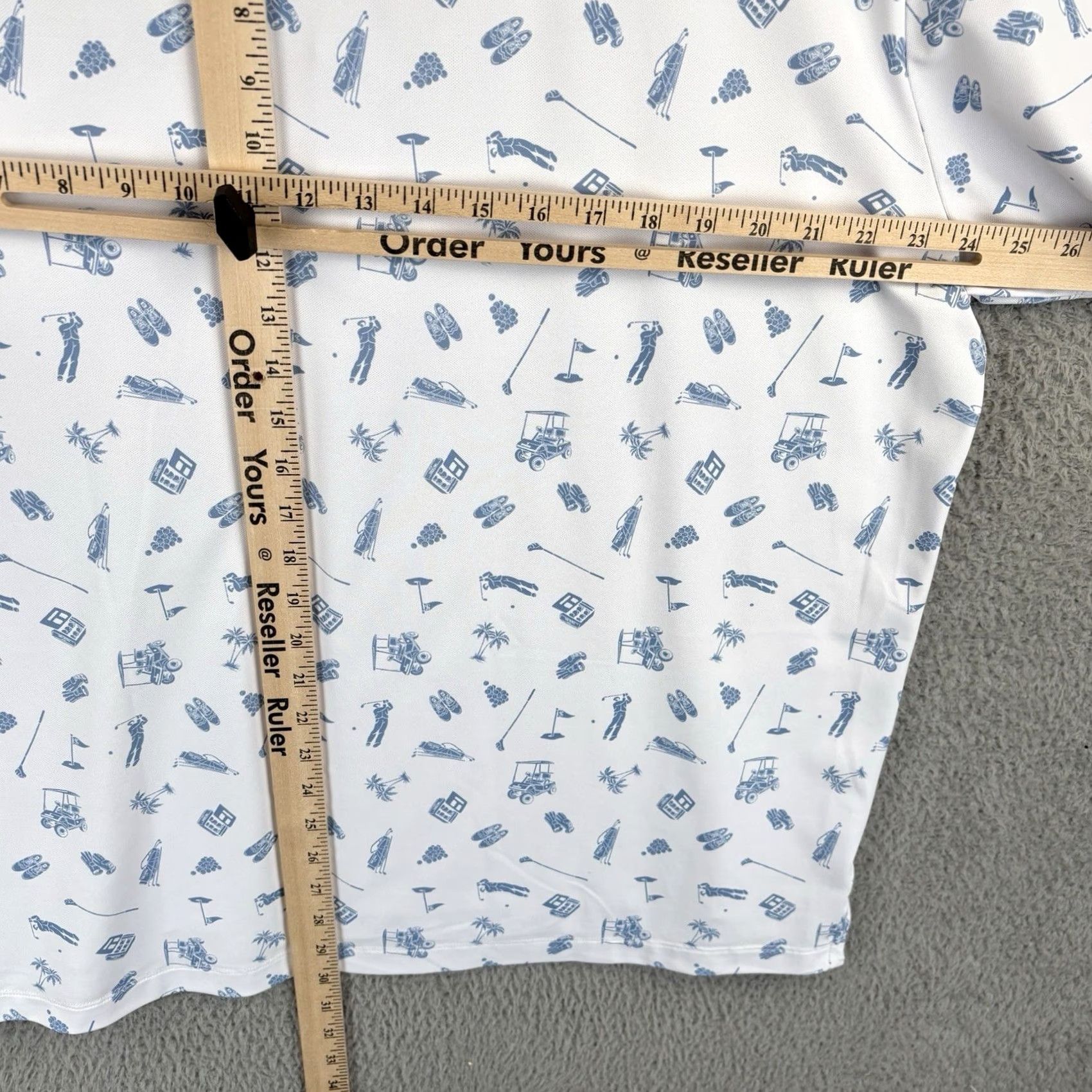 Footjoy FootJoy Polo Shirt Mens XL White All Over Print Golf Casual Shirt Size US XL / EU 56 / 4 - 7 Thumbnail