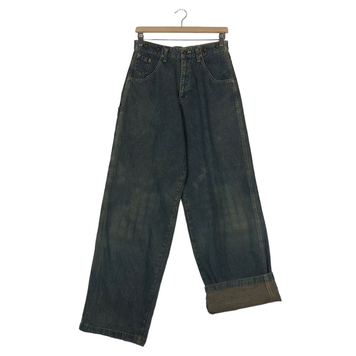 Issey Miyake 🔥VINTAGE DENIM JEANS LOOSE CUT JAPAN MADE Size US 30 / EU 46 - 10 Thumbnail
