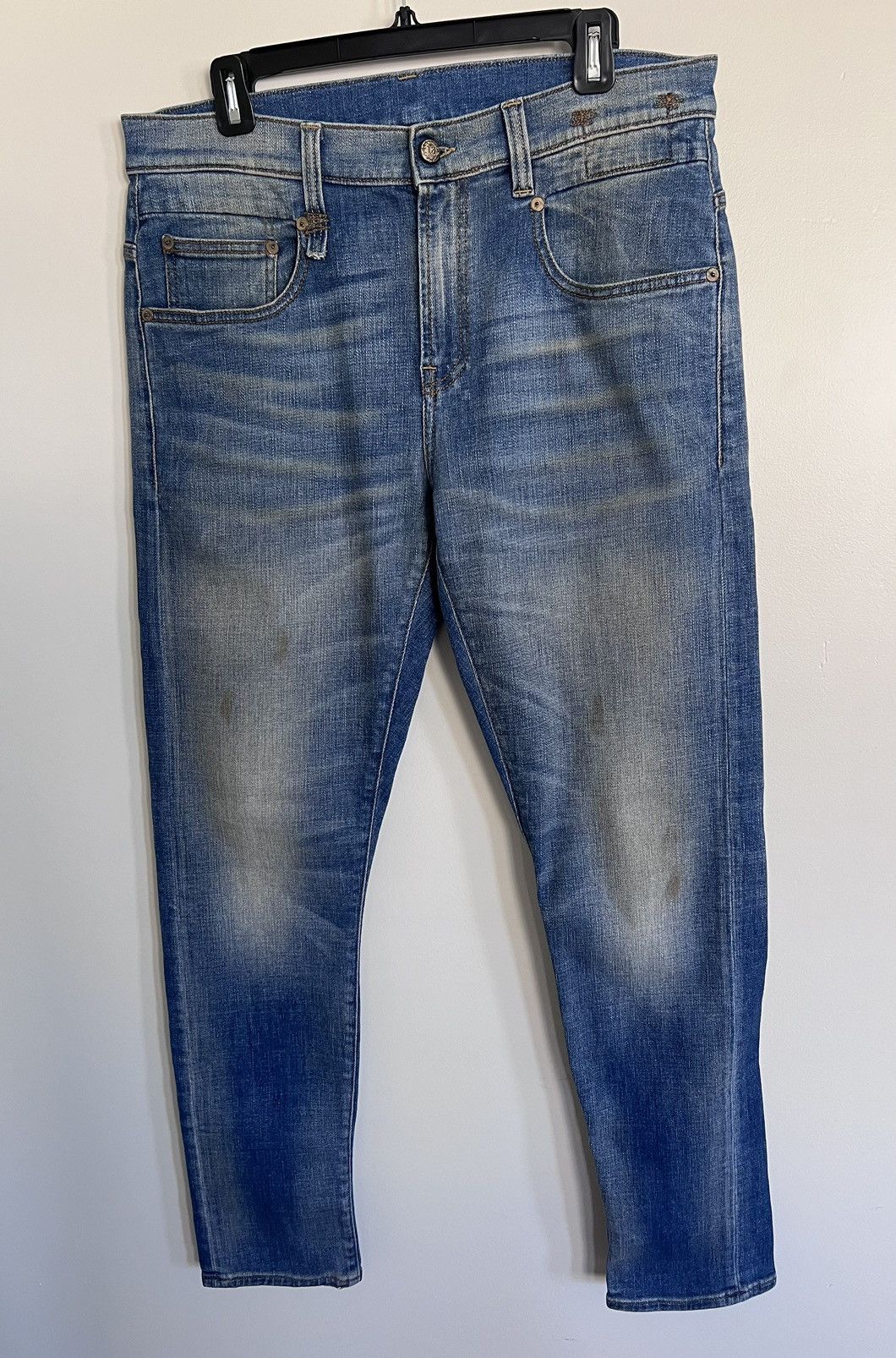 R13 Faded dirty wash SS16 Boy jeans,sz 33, Italy, worn X 2 Size US 33 - 10 Thumbnail