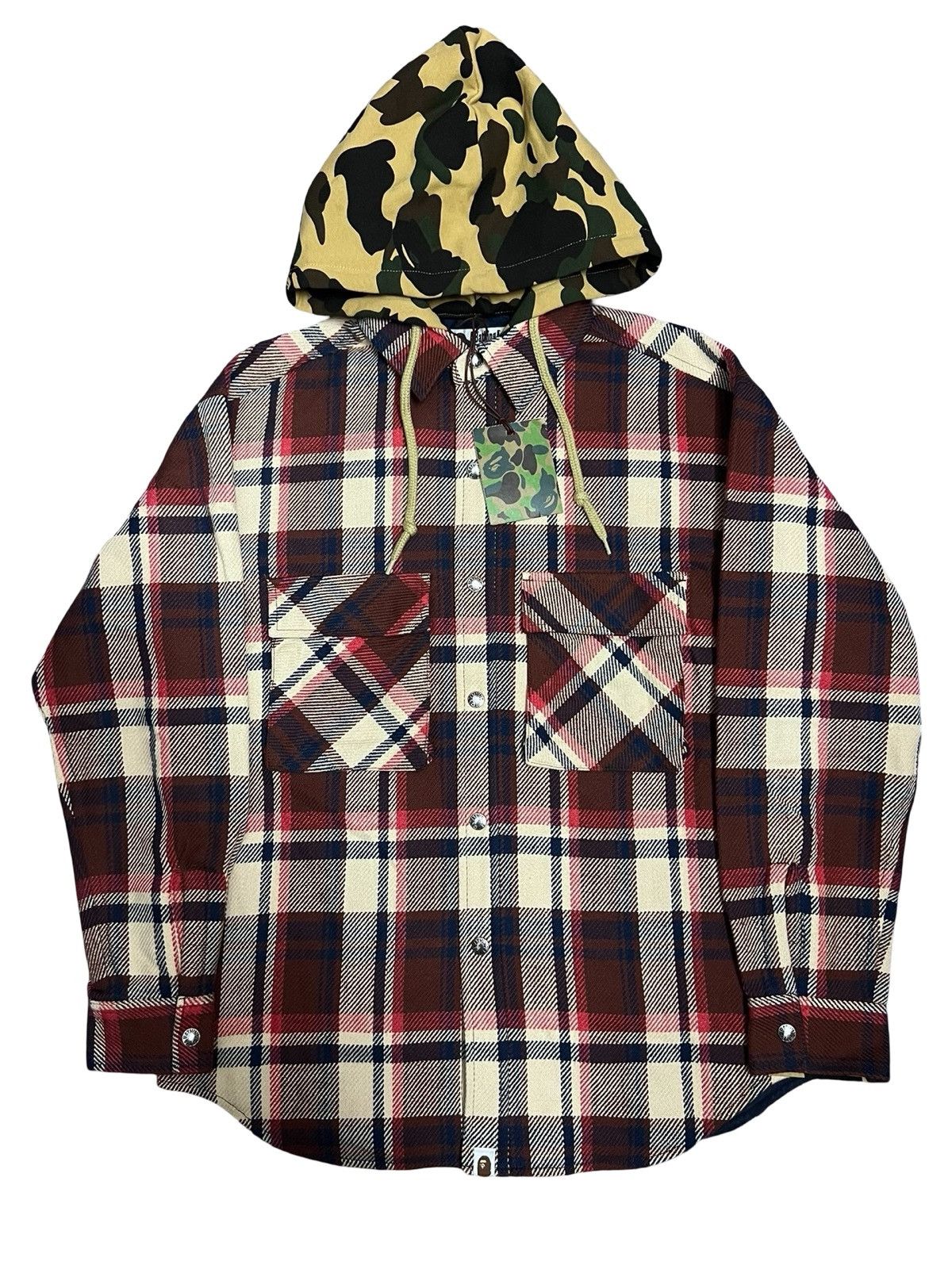 BAPE Check Hoodie Jacket (SS21) Red