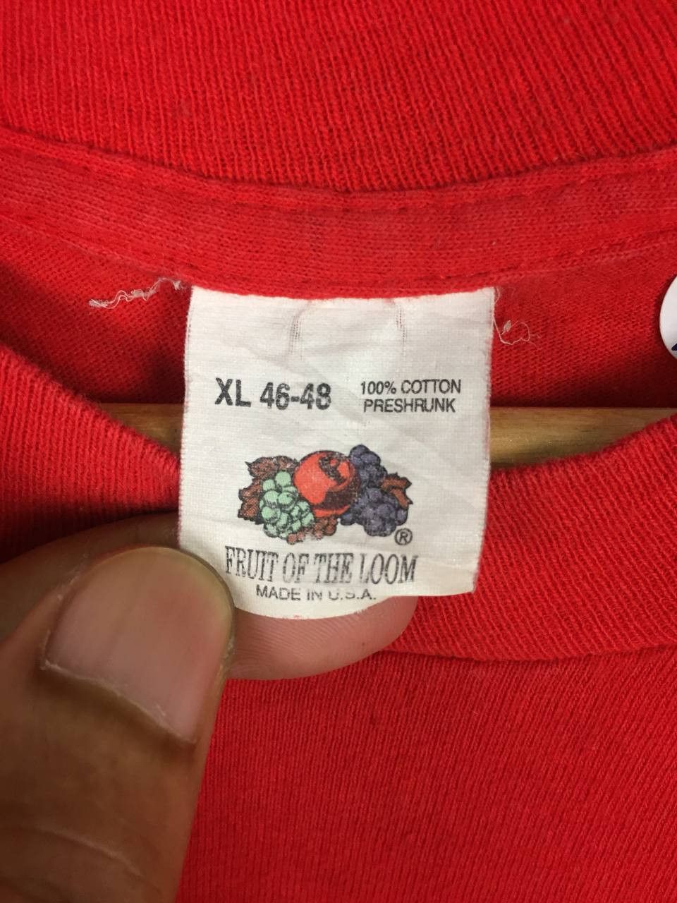Fruit Of The Loom × Vintage Vtg 80s Fruit Of The Loom Plain Made In Usa Pocket Tee Size US XL / EU 56 / 4 - 12 Thumbnail