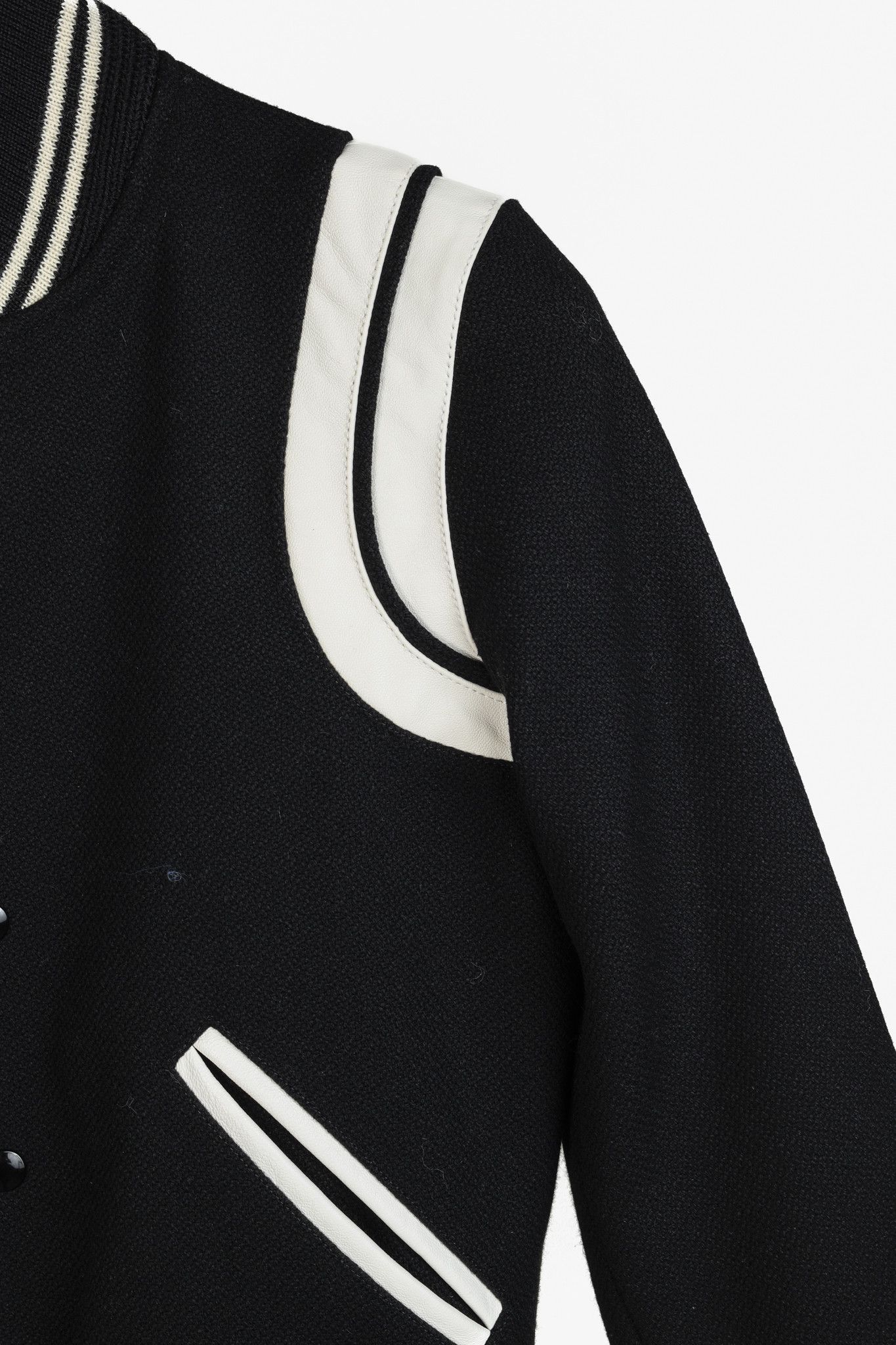 Yves Saint Laurent Saint Laurent Teddy Varsity Black White Jacket Size S / US 4 / IT 40 - 5 Thumbnail