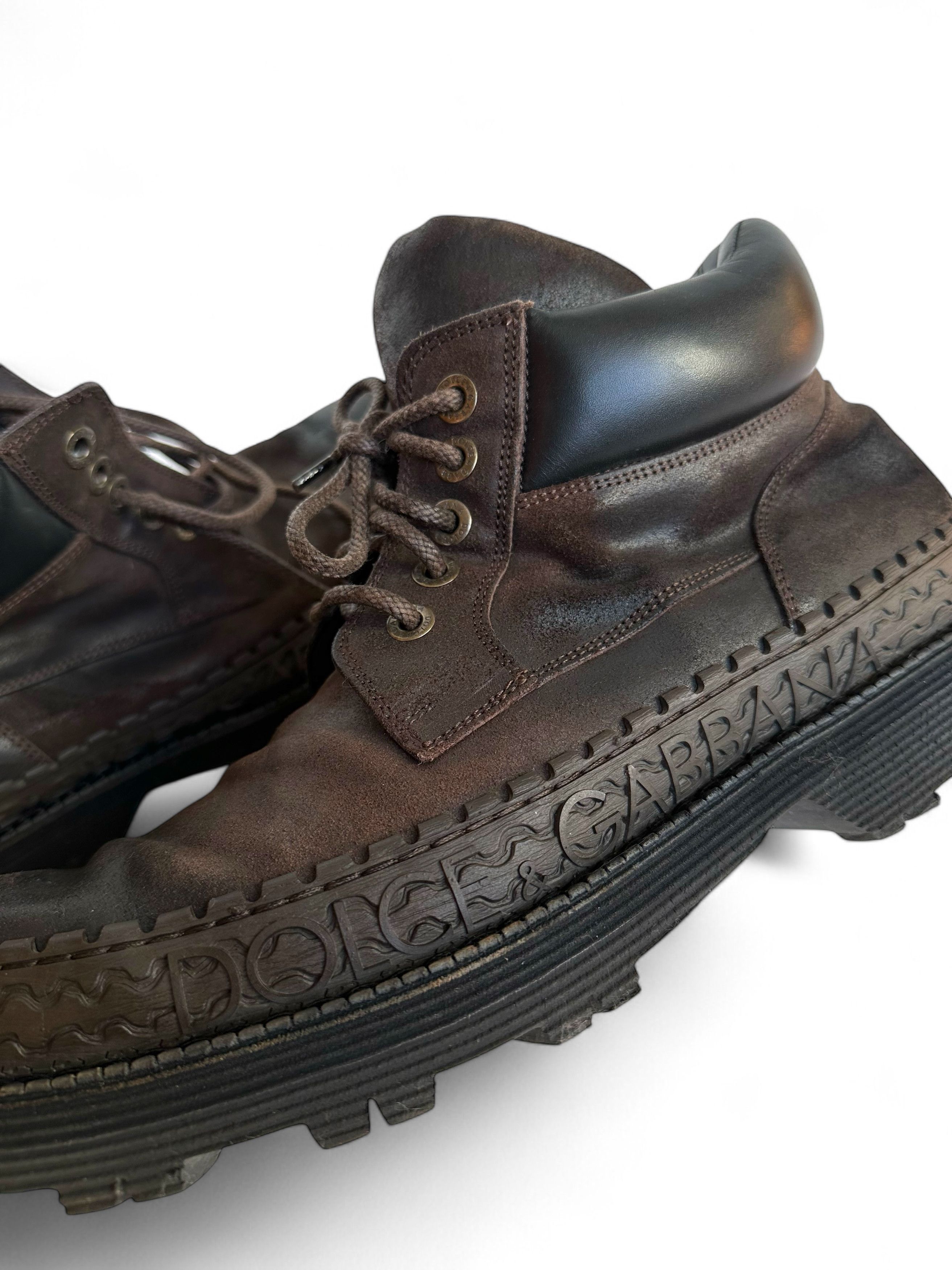 Dolce & Gabbana Main Line Dolce & Gabbana Leather Lace Up Boots Size US 10.5 / EU 43-44 - 8 Thumbnail