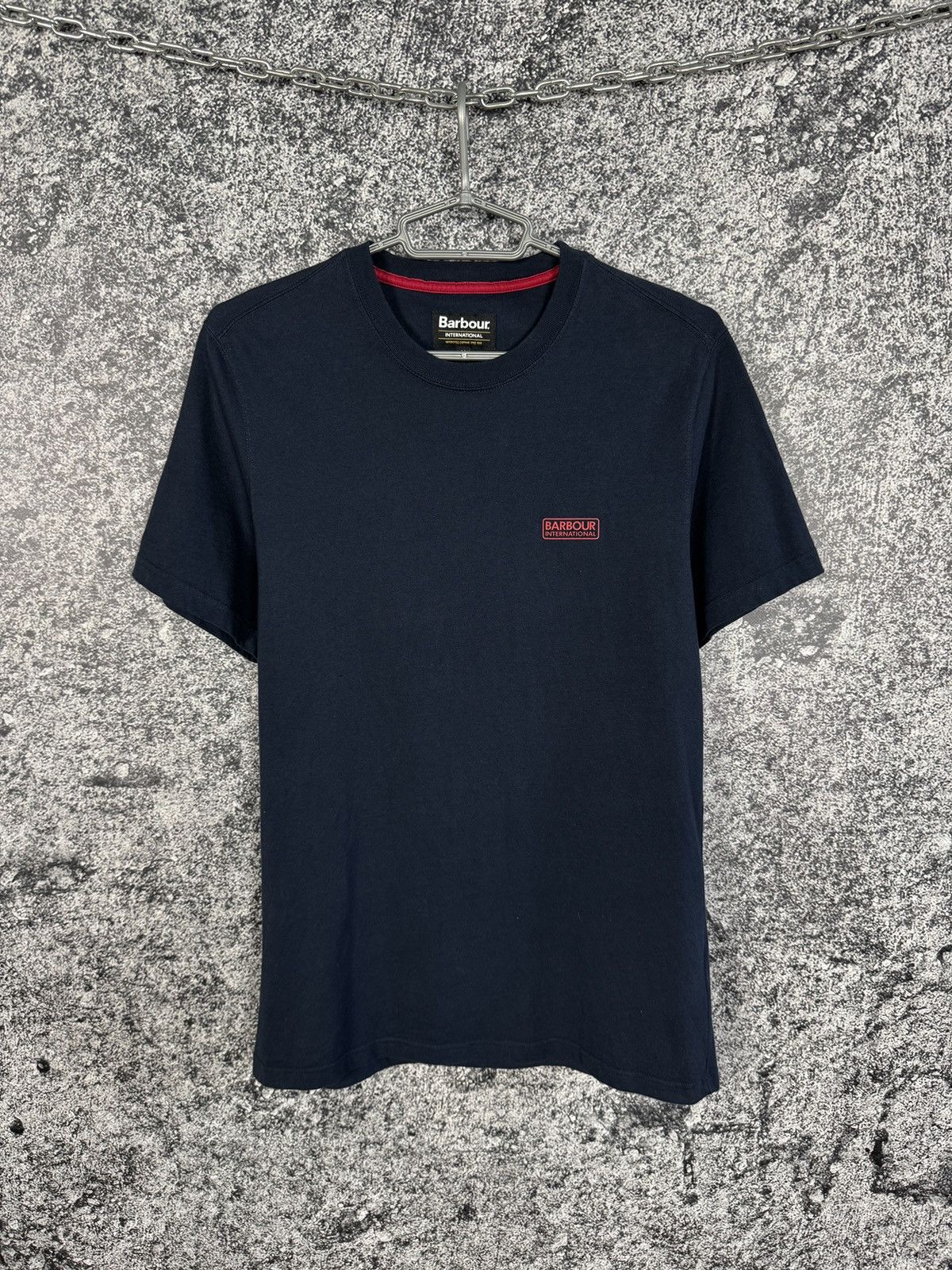 Tシャツ・カットソー BARBOUR Men T Shirts MMTS1418 NY91 Blue Barbour x Steve McQueen logo-print T-shirt | Blue | FARFETCH