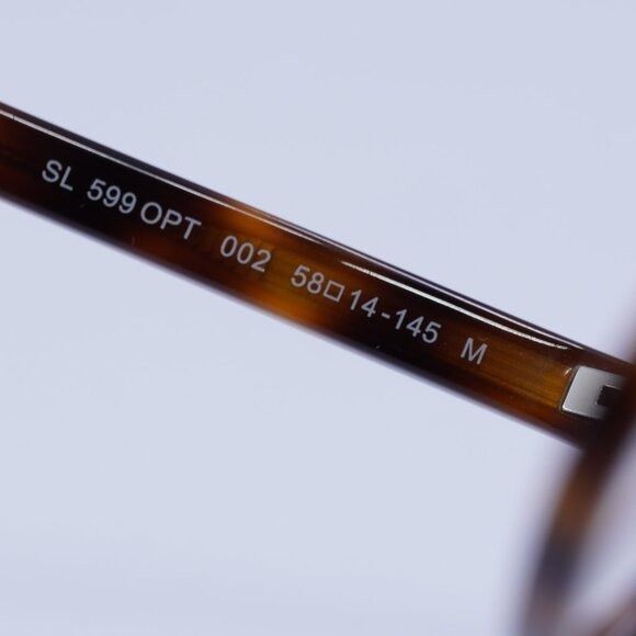 Saint Laurent Paris Saint Laurent SL599OPT 002 Eyeglasses Dark Havana 58mm Size ONE SIZE - 7 Thumbnail