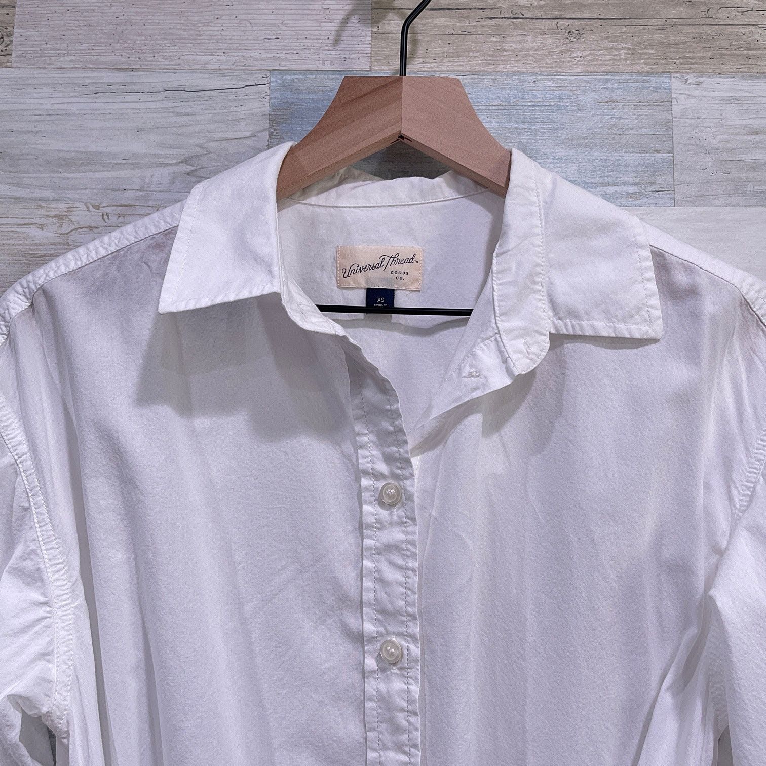 Target Basics UNIVERSAL THREAD Tie Front Mini Shirtdress White Womens XS Size XS / US 0-2 / IT 36-38 - 3 Thumbnail