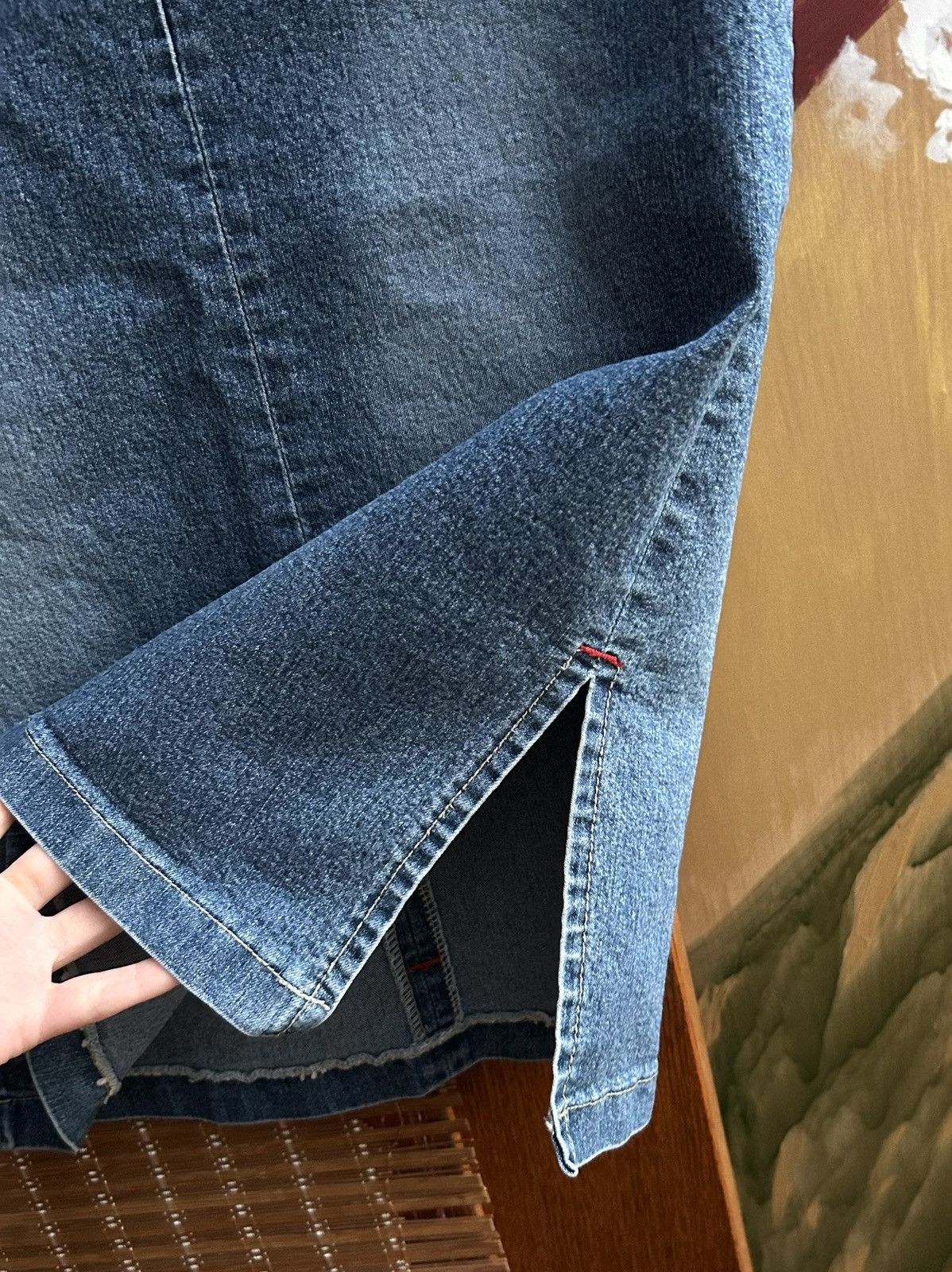 Miss Sixty 90’s Miss Sixty Blue Washed Denim Pencil Midi Skirt Size 32 Size 32" / US 10 / IT 46 - 5 Thumbnail