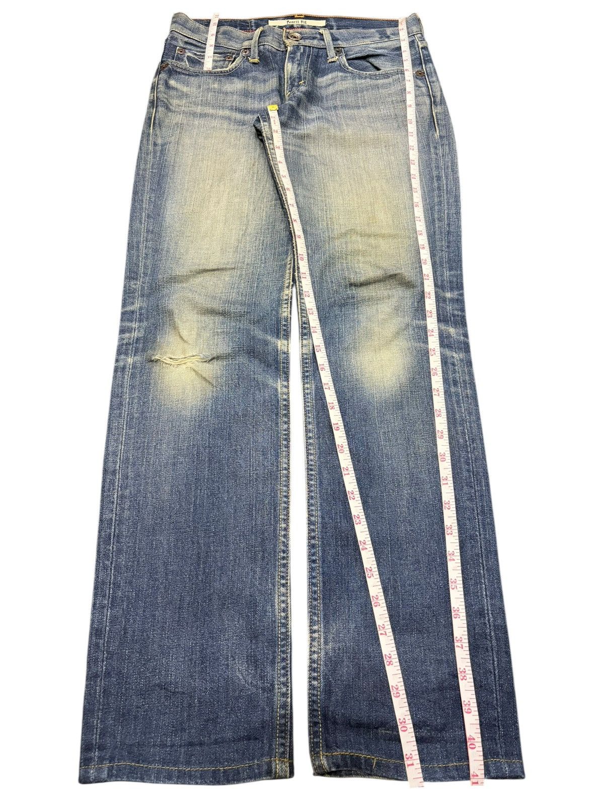 Levi's Vintage 90s Levis 605 Pencil Fit Mud Wash Distress Jeans Size 30" / US 8 / IT 44 - 7 Thumbnail