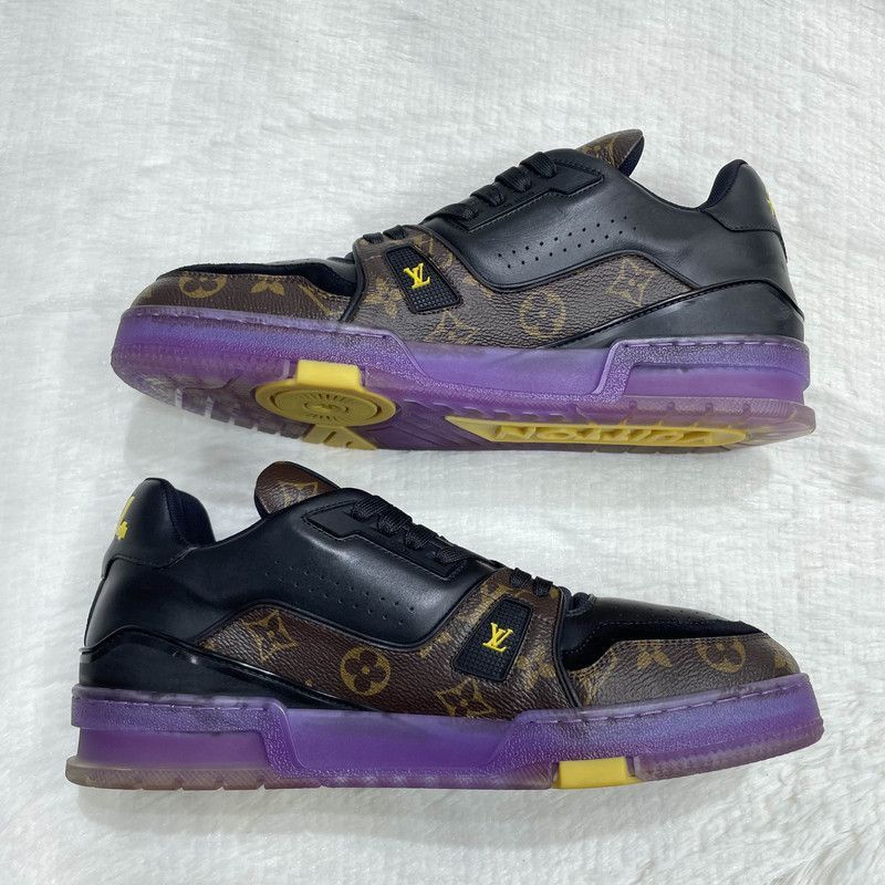 Louis Vuitton Louis Vuitton Trainer Lakers Purple and Gold Sneakers -2508 Size US 9.5 / EU 42-43 - 4 Thumbnail