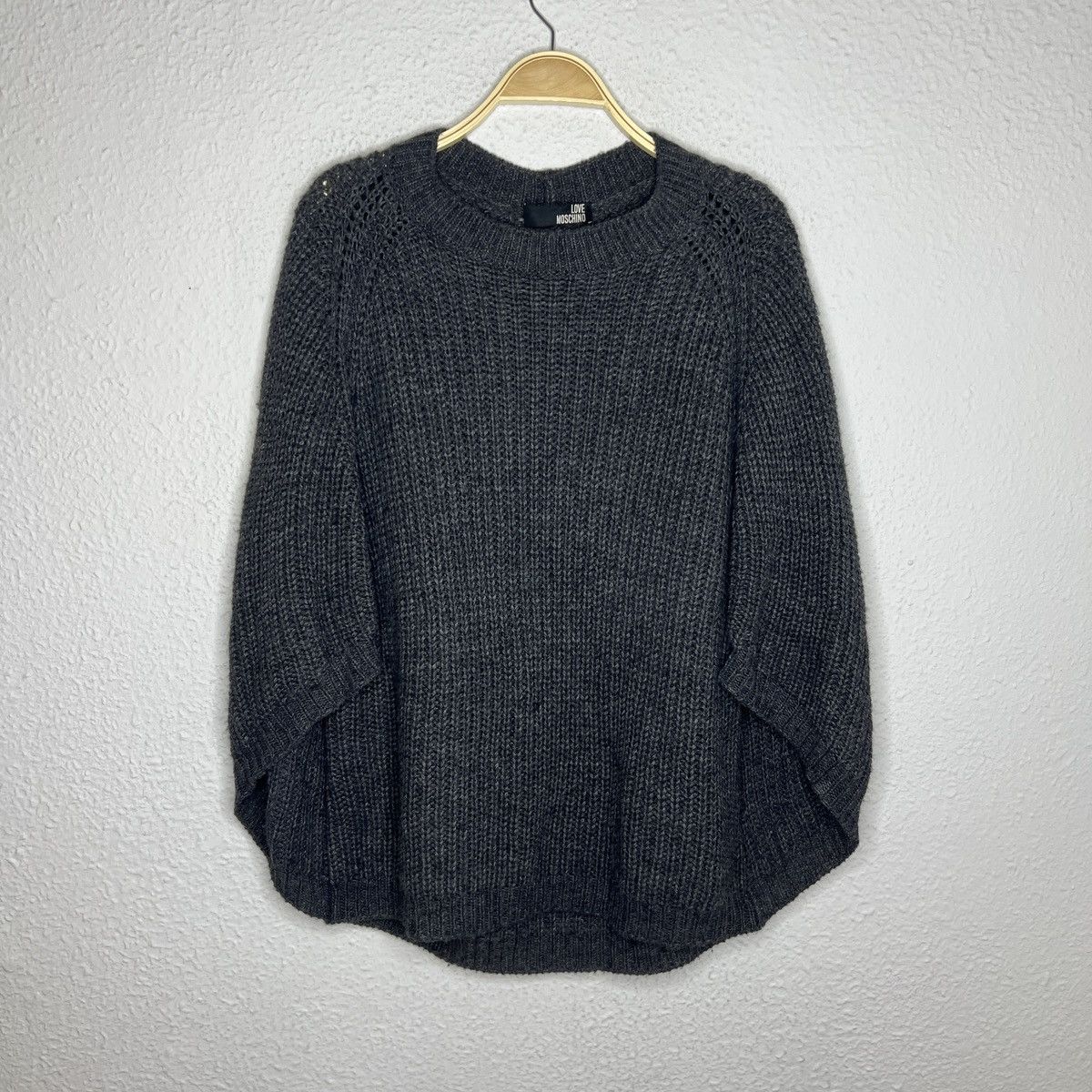 Designer × Love Moschino × Moschino Moschino Wool Alpaca Sweater Jumper Knitwear Grey Casual Size M / US 6-8 / IT 42-44 - 2 Thumbnail