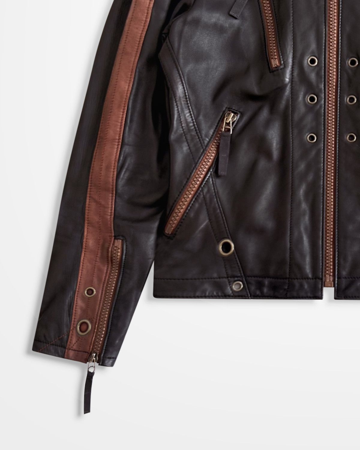 Diesel Diesel, 2000's Quad-Zip Leather Moto Jacket Size US L / EU 52-54 / 3 - 4 Thumbnail