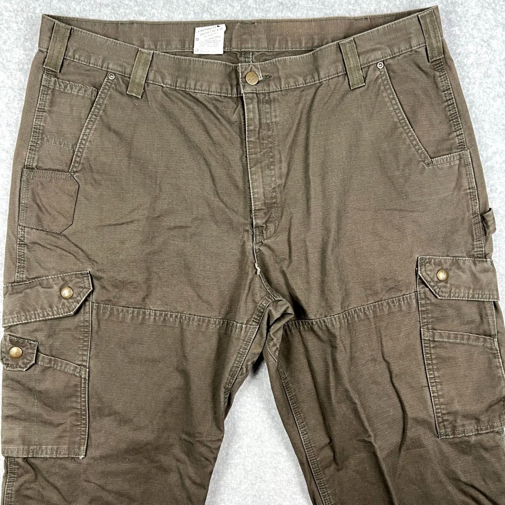 Carhartt Carhartt Ripstop Double Front Knee Cargo Pants 42x30 Relaxed Mens Brown B342 DFE - Excellent Condition Size US 42 / EU 58 - 3 Thumbnail