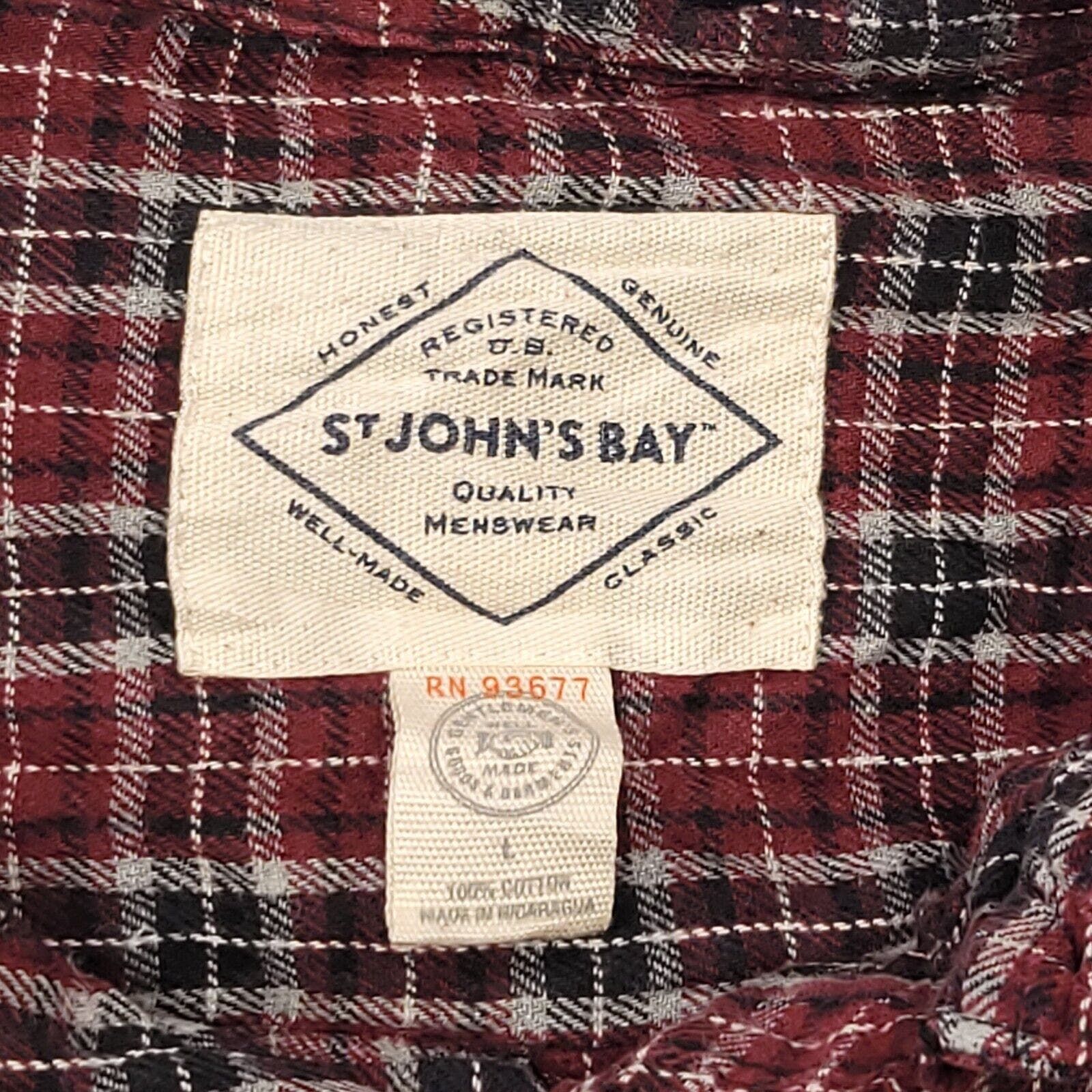 St. Johns Bay St Johns Bay Tartan Flannel Shirt Mens Size Large Red Black Size US L / EU 52-54 / 3 - 3 Thumbnail