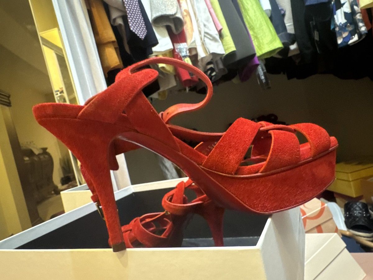 Yves Saint Laurent YVES SAINT LAURENT (TRIBUTE SANDALS) Size US 7 / IT 37 - 2 Thumbnail