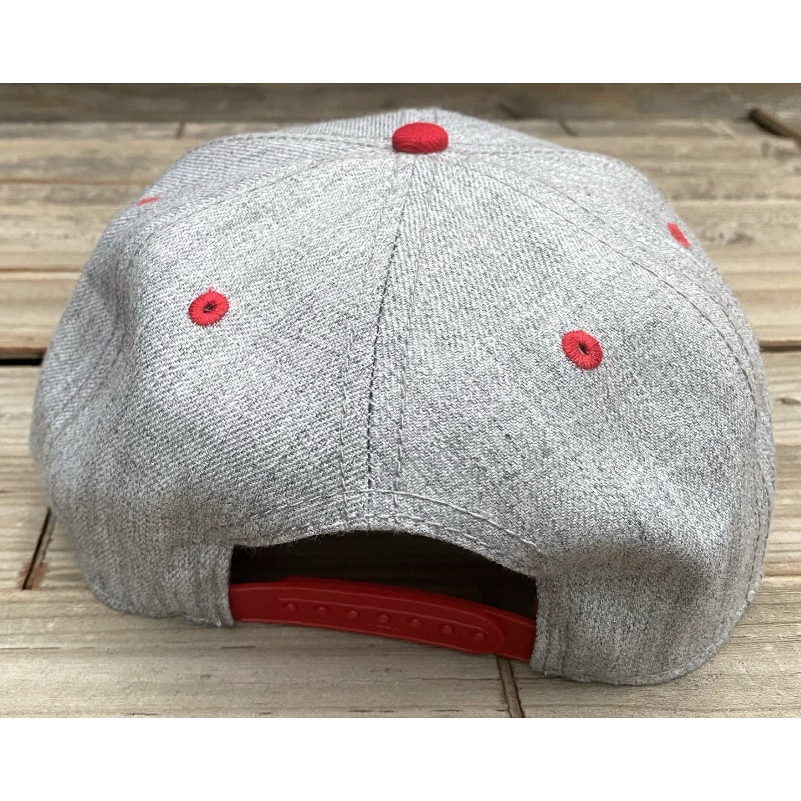 Vintage Bouchard Squad Embroidered Snapback Hat Gray Red Otto Cap Genie Bouchard Tennis Hat Size ONE SIZE - 6 Thumbnail
