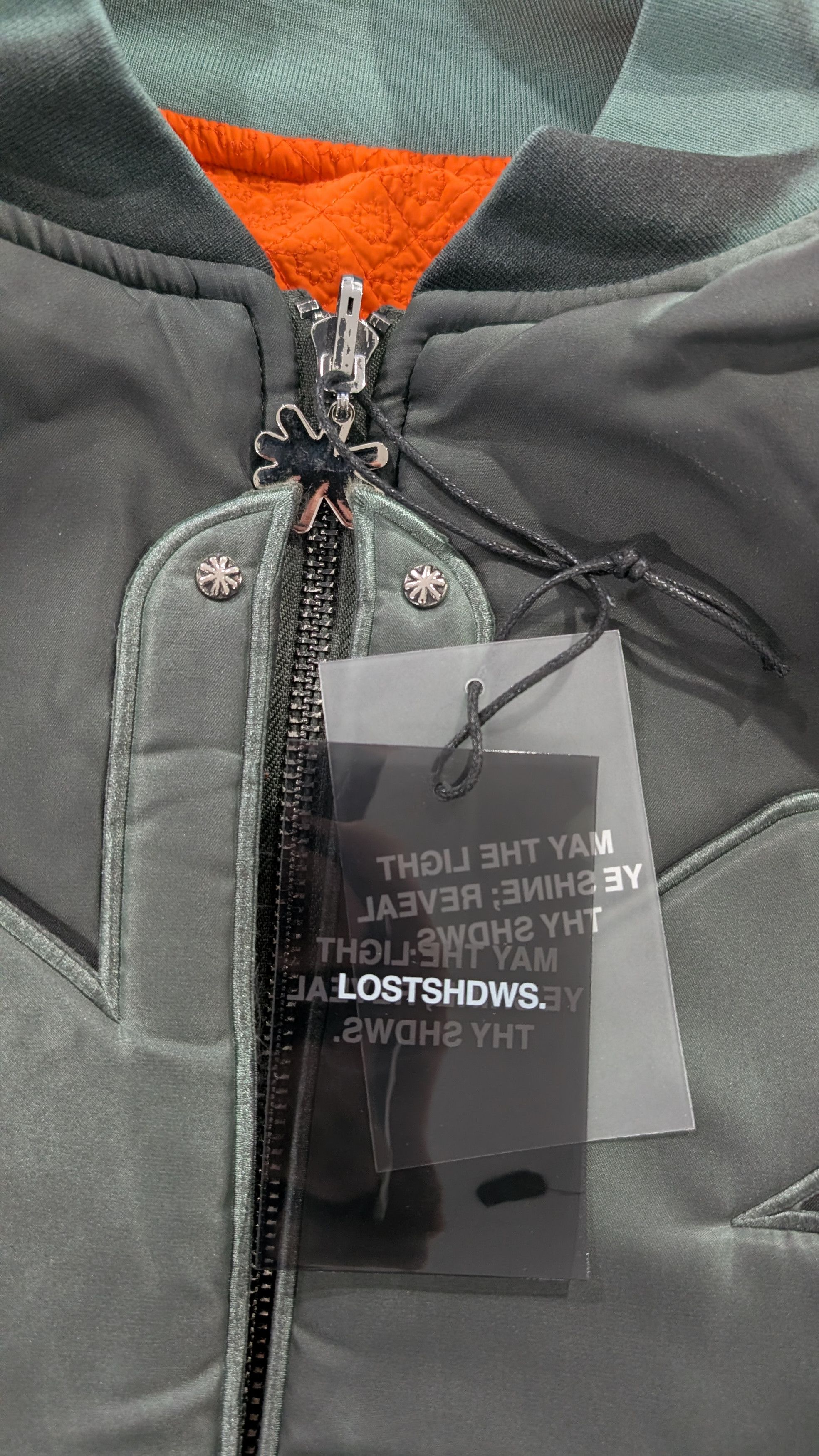 LOSTSHDWS LOSTSHDWS Reversible Detached Bomber Jacket Petroleum Green Size US M / EU 48-50 / 2 - 9 Thumbnail