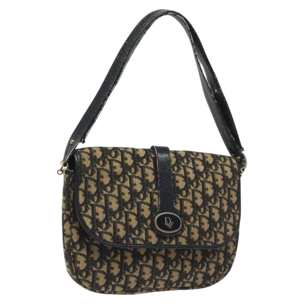 Dior DIOR Trotter Canvas Shoulder Bag Navy Size ONE SIZE - 1 Thumbnail