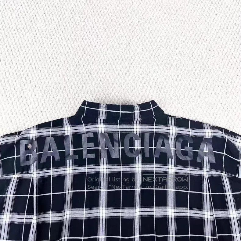 Balenciaga Balenciaga size 39 Black and White Checkered Back Letterin Size US S / EU 44-46 / 1 - 5 Thumbnail
