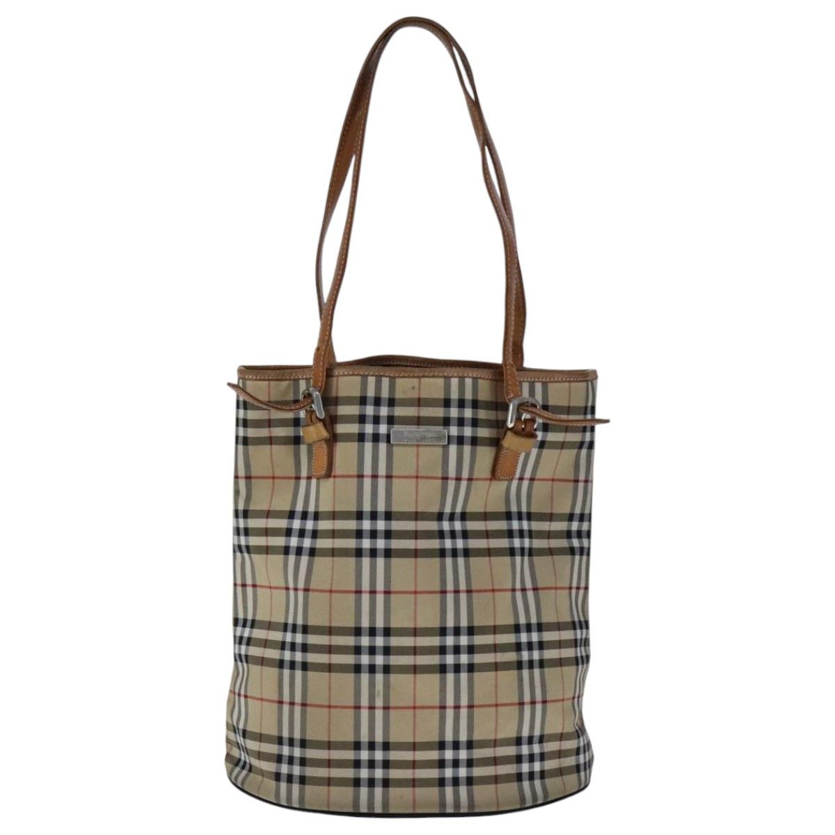 Burberry Nova Check Beige Synthetic Shoulder Bag (Pre-Owned) Size ONE SIZE - 1 Thumbnail