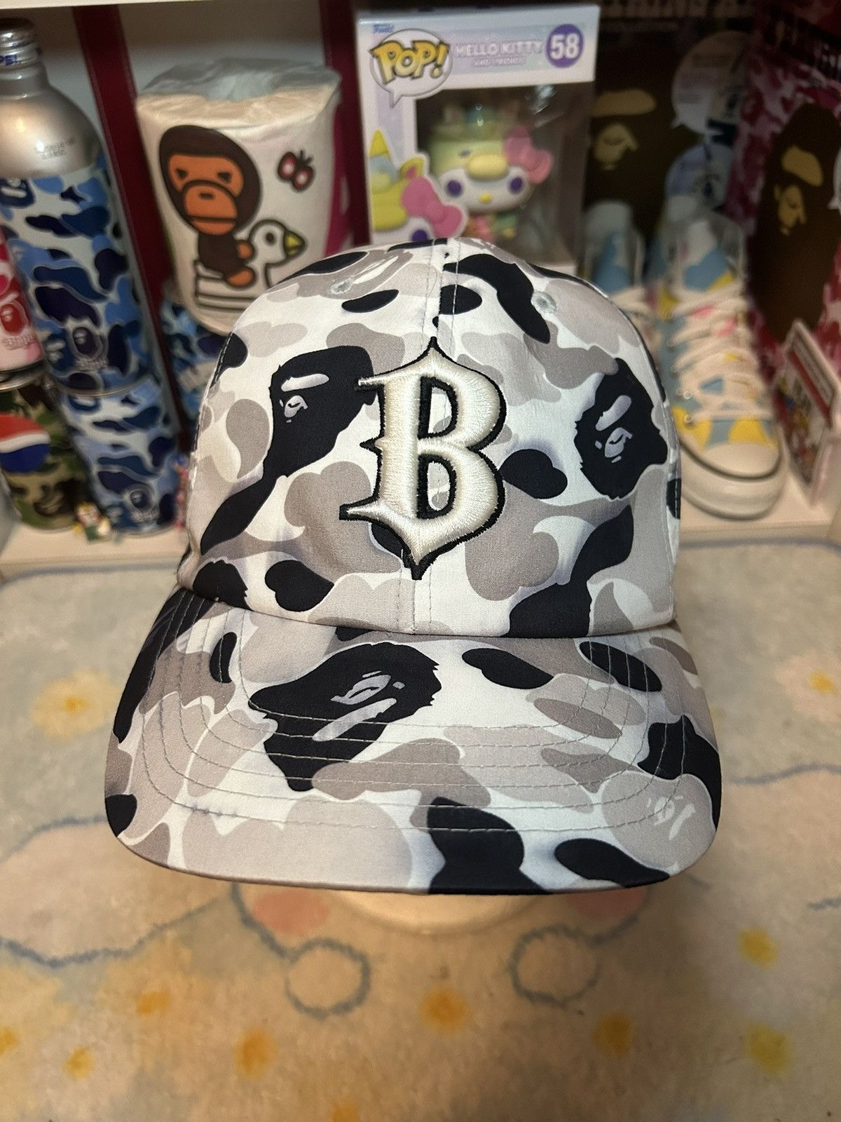 Bape × Nigo BAPE Black Camo Cap Size M Size 32 - 1 Thumbnail