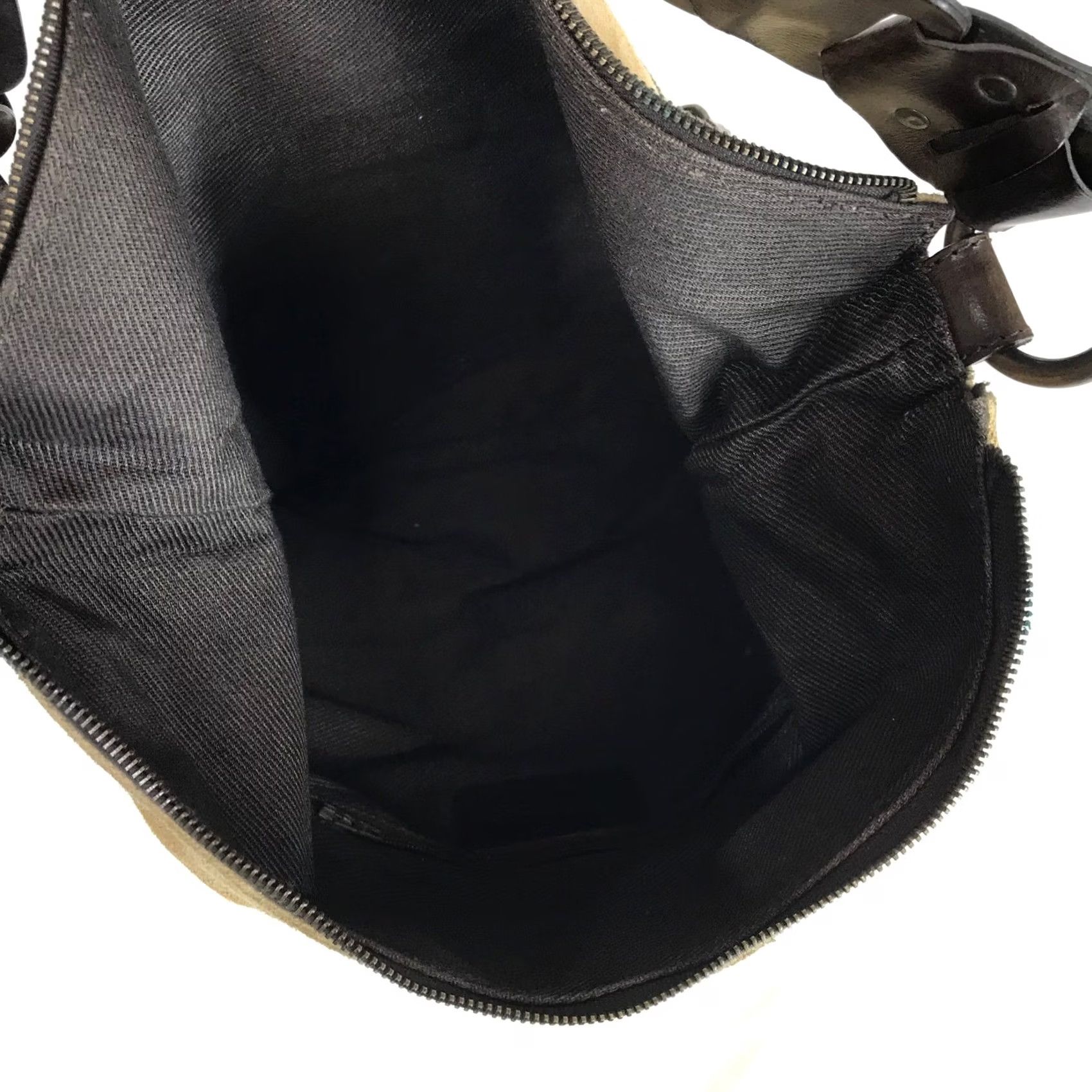Vintage SUNDANCE Tan Suede Hobo Shoulder Bag Braided Leather Strap Bag Leather Tassel Zipper Bohemian Casual Women Size ONE SIZE - 6 Thumbnail