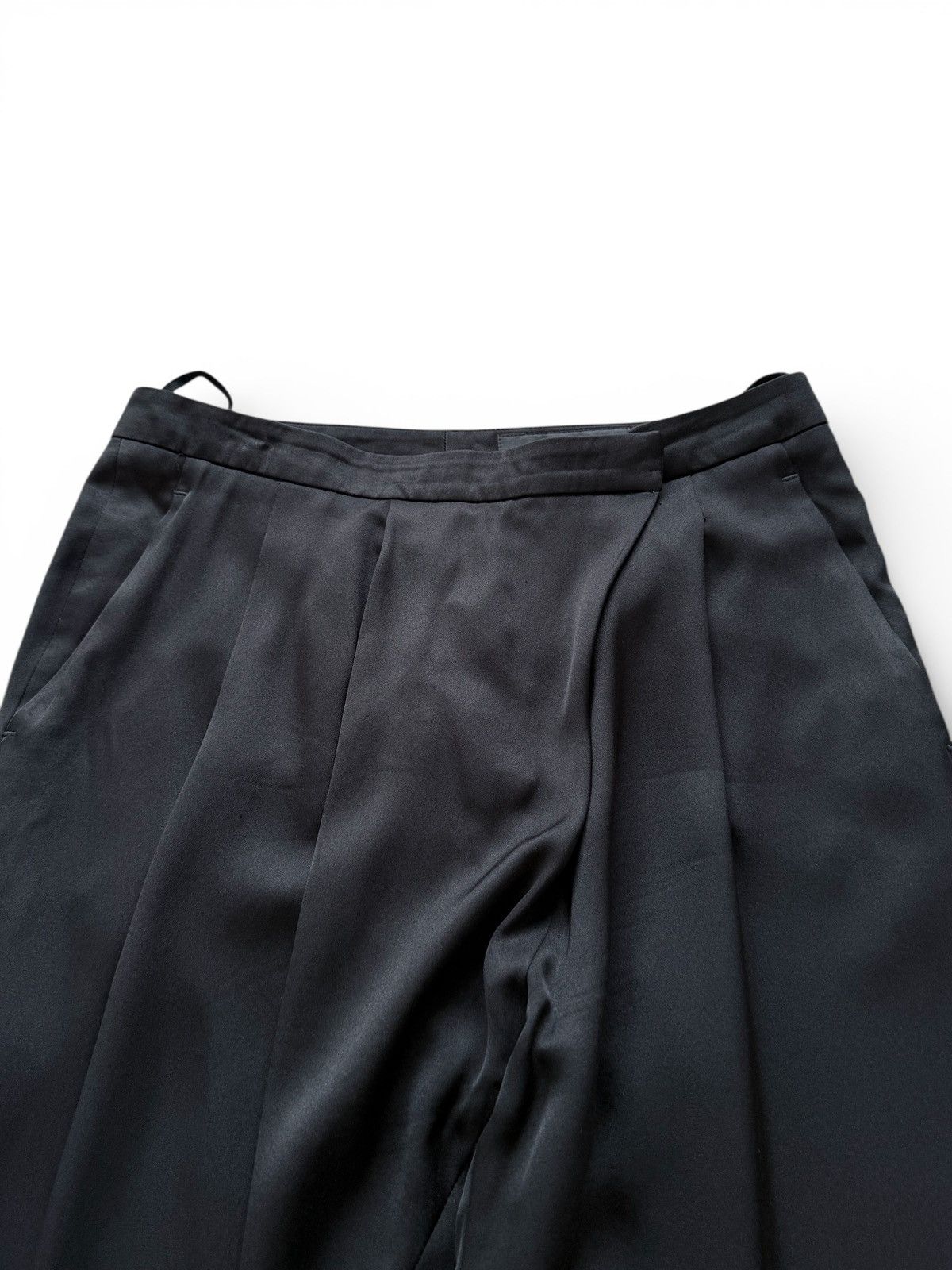 Gucci Gucci By Tom Ford Black Silk Pants Trousers Size 27" / US 4 / IT 40 - 2 Thumbnail