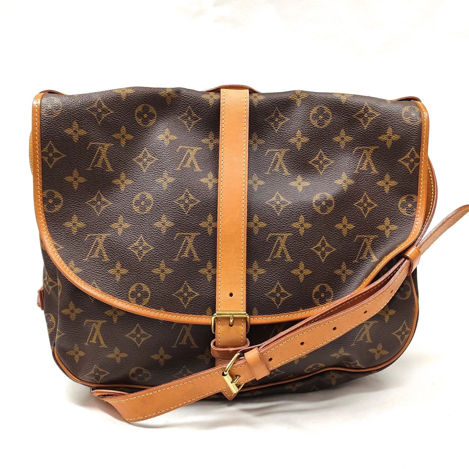 Louis Vuitton Monogram Saumur 35 Shoulder Bag in Brown, Women's