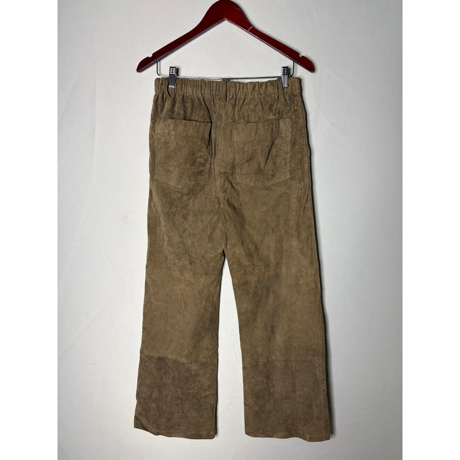 Zadig & Voltaire Zadig & Voltaire Flared Suede Trousers In Bronze Tan 40 L 10 Size 32" / US 10 / IT 46 - 7 Thumbnail