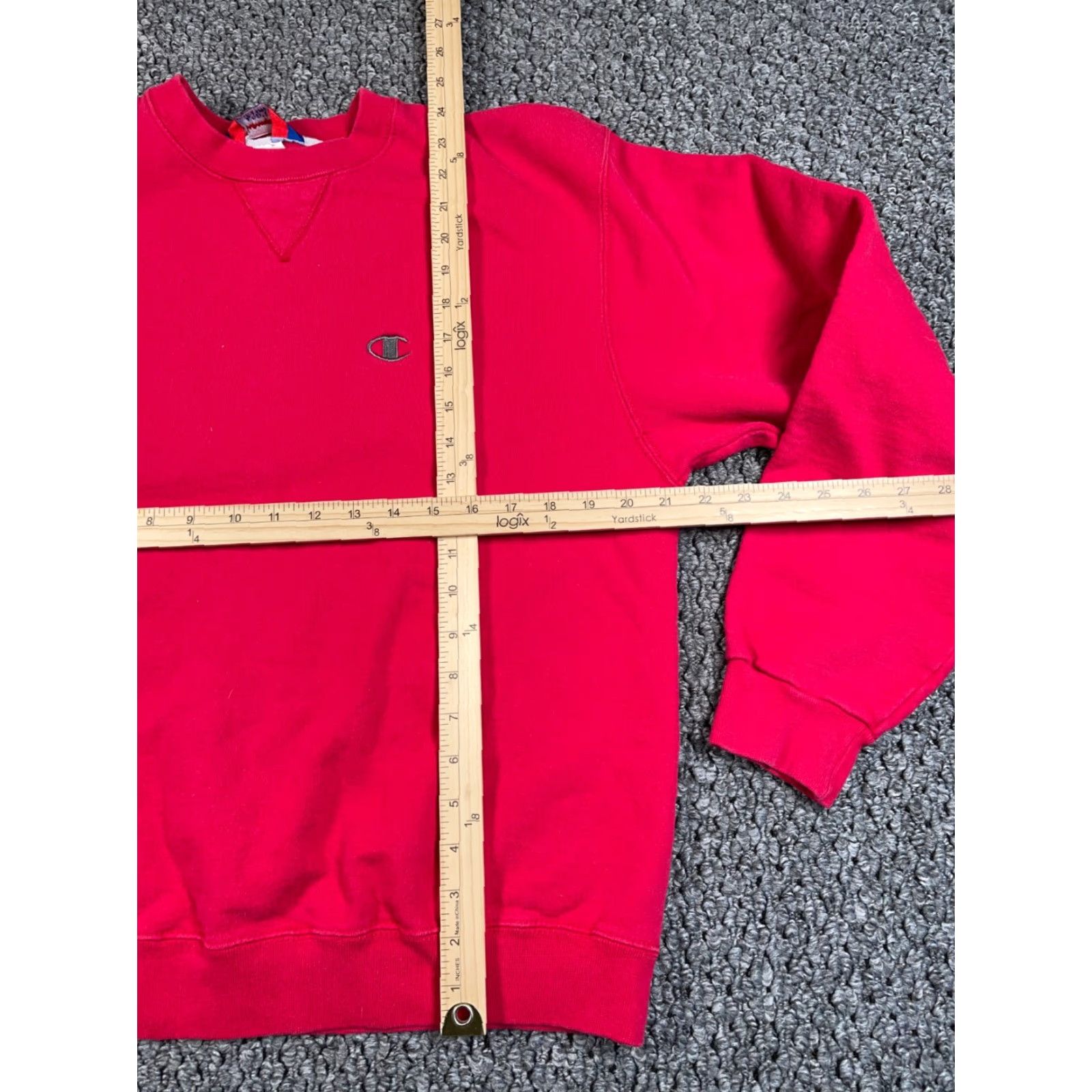 Champion VTG Champion Sweatshirt Adult M Red Crewneck Cotton Blend Retro 90s Hipster Mens Pullover Long Sleeve Logo Size US M / EU 48-50 / 2 - 4 Thumbnail