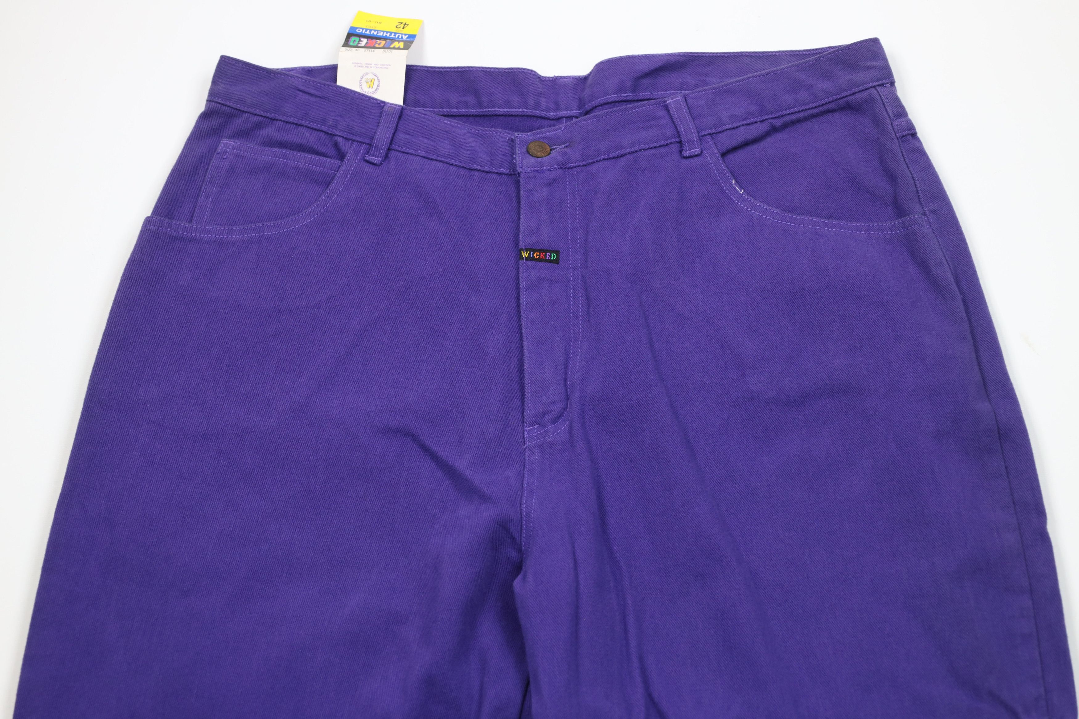 Vintage Deadstock Vintage 90s Streetwear Fit Skateboard Jeans Purple Size US 42 / EU 58 - 2 Thumbnail