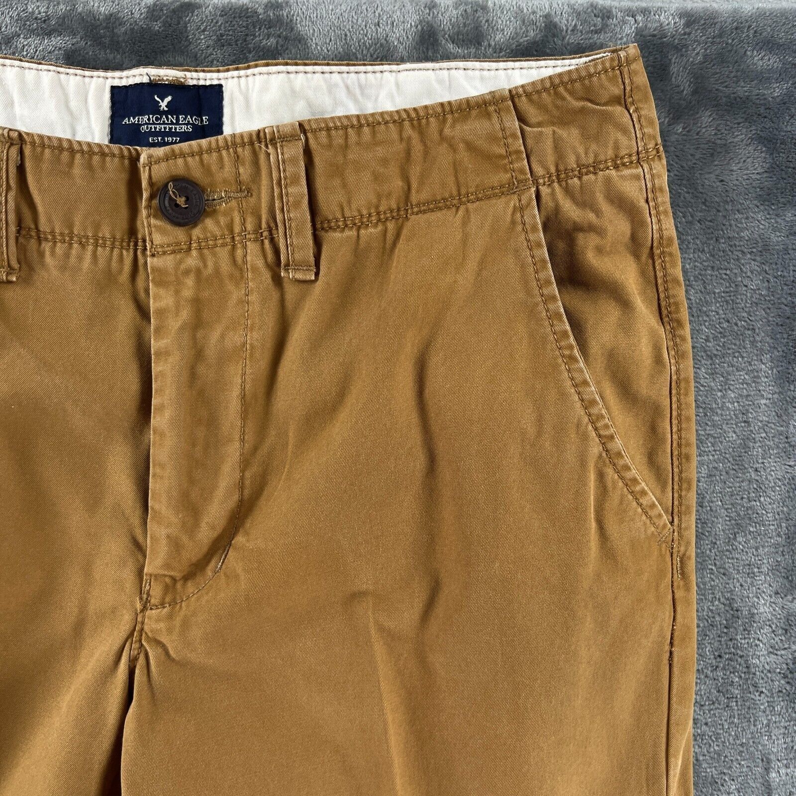 American Eagle Outfitters American Eagle Original Straight Khaki Pants Men 34x34 (34x3 Size US 34 / EU 50 - 6 Thumbnail
