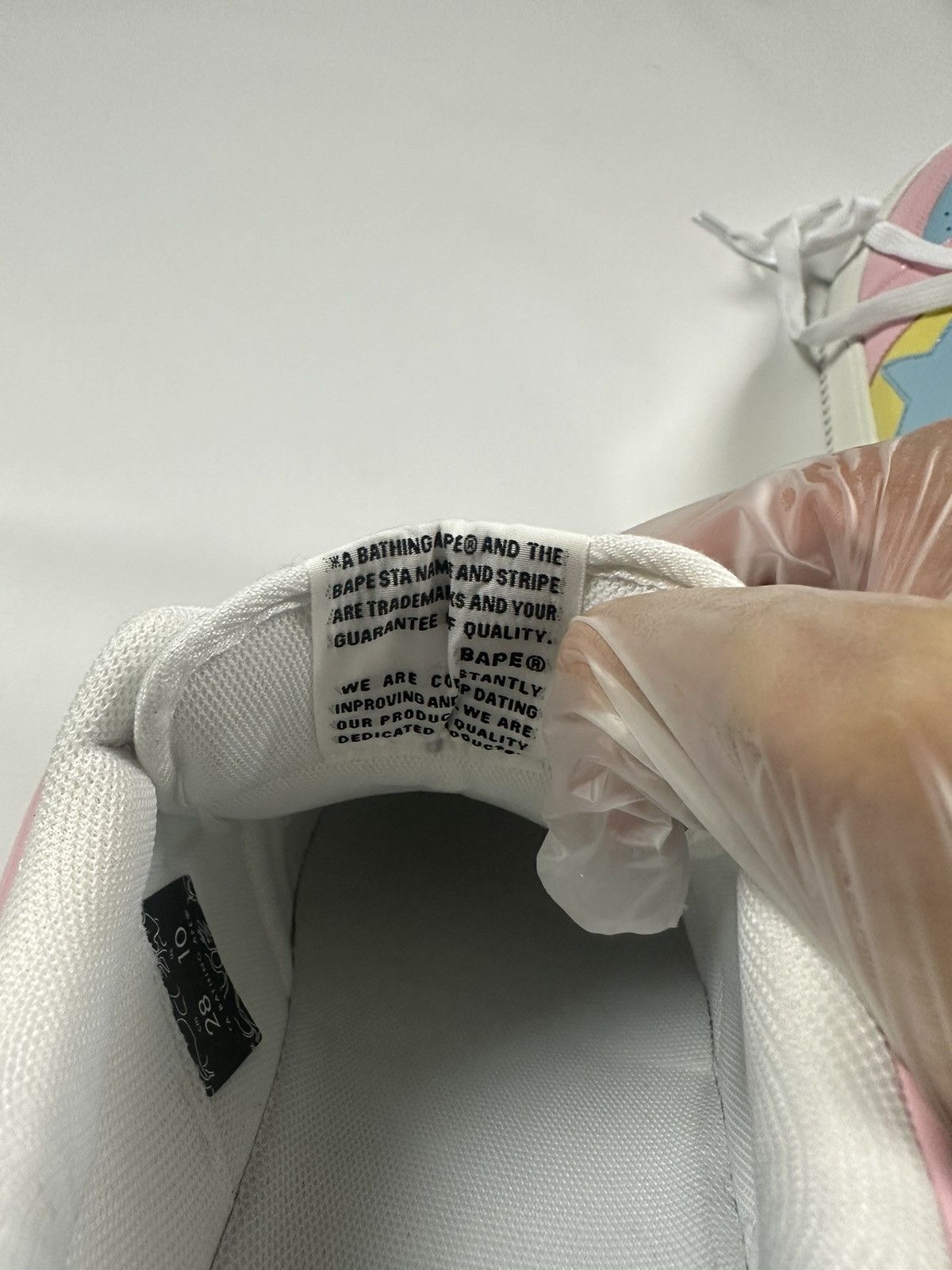 Bape Bapesta Cotton Candy Low Top Shoes Size US 10 / EU 43 - 9 Thumbnail