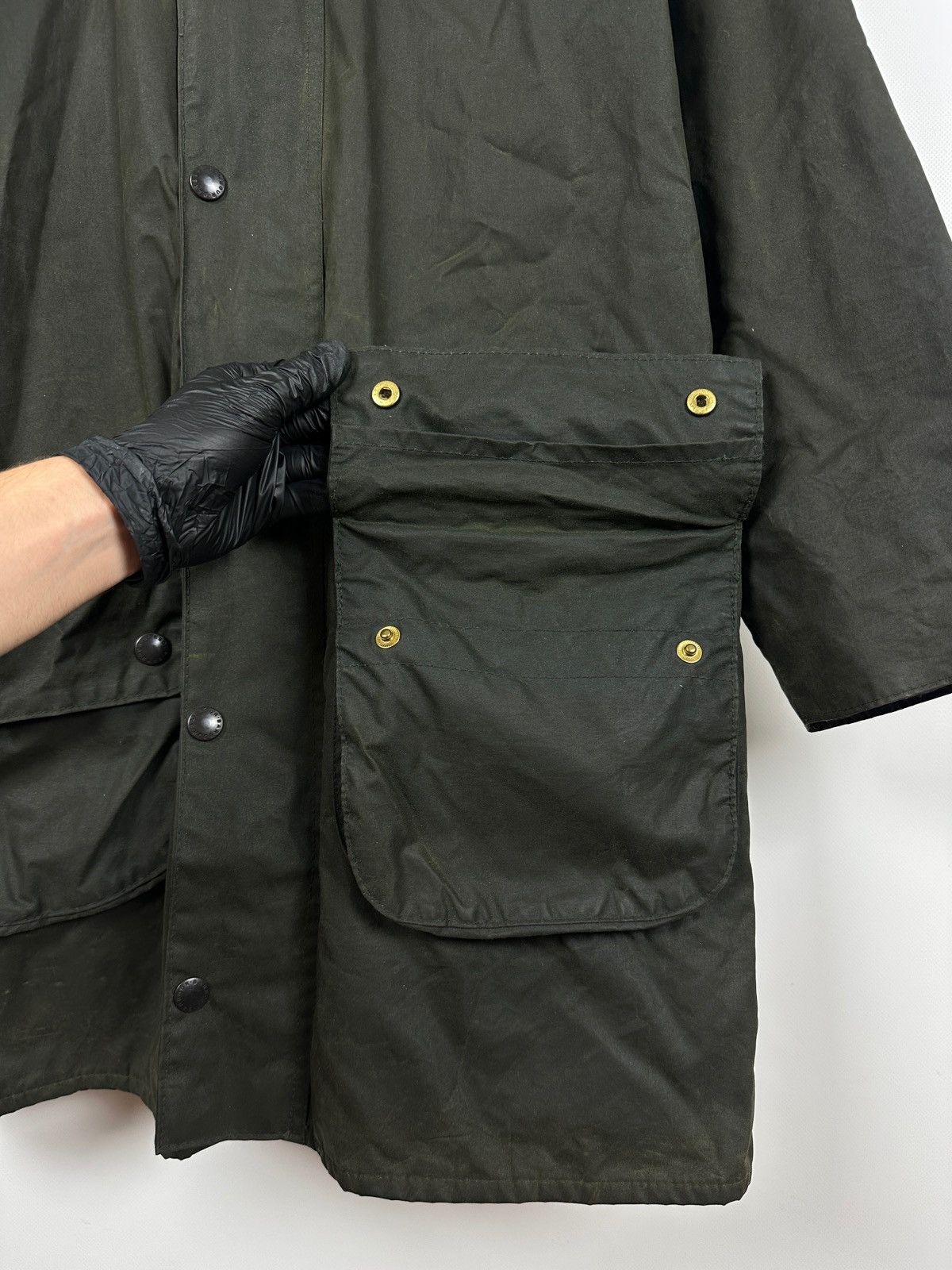 Barbour Vintage Barbour Gamefair Waxed Olive Green Coat Jacket Size US S / EU 44-46 / 1 - 11 Thumbnail