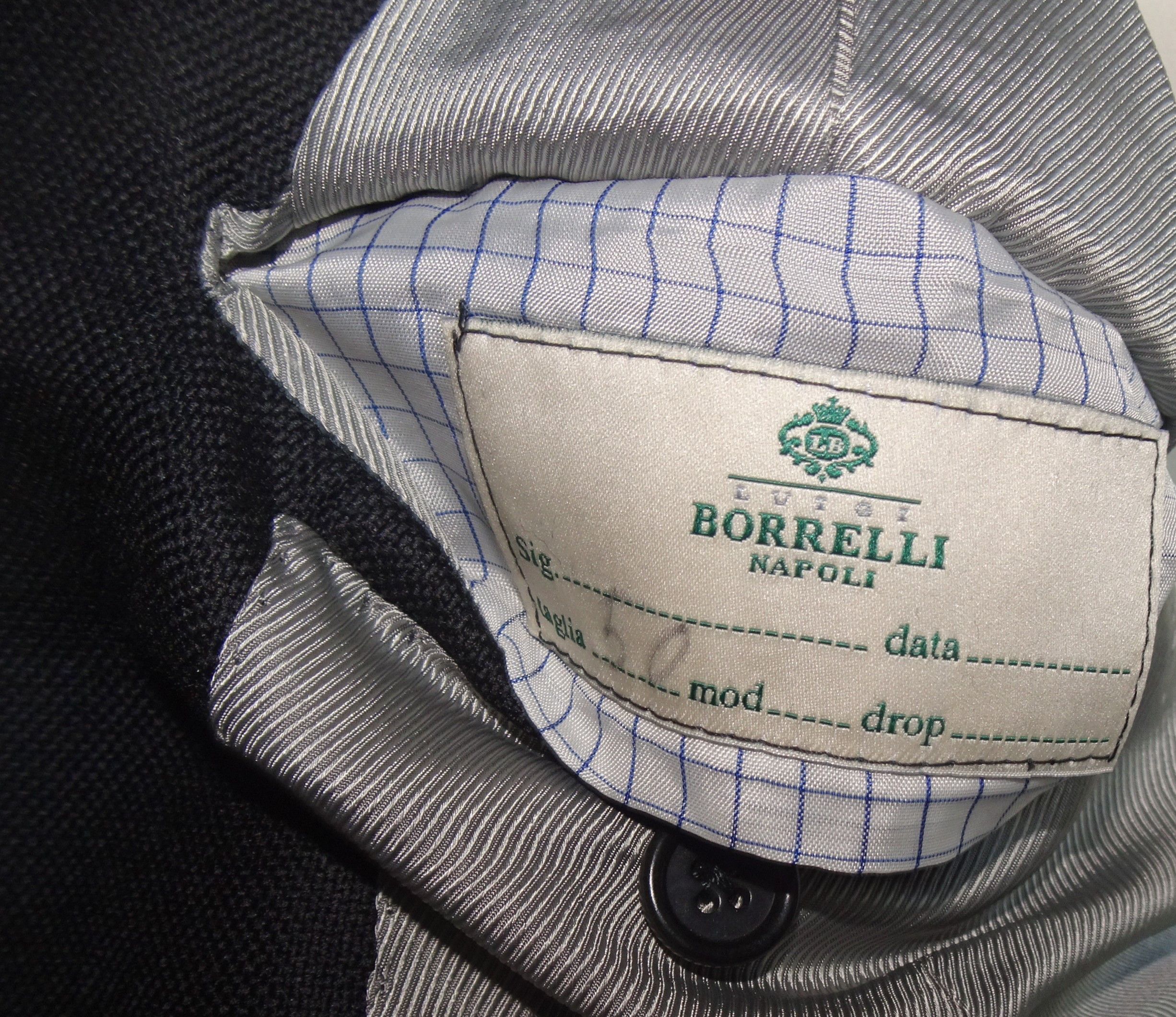 Luigi Borrelli BORRELLI NAPOLI HANDMADE DOUBLE BREASTED BLAZER Size 50R - 7 Thumbnail