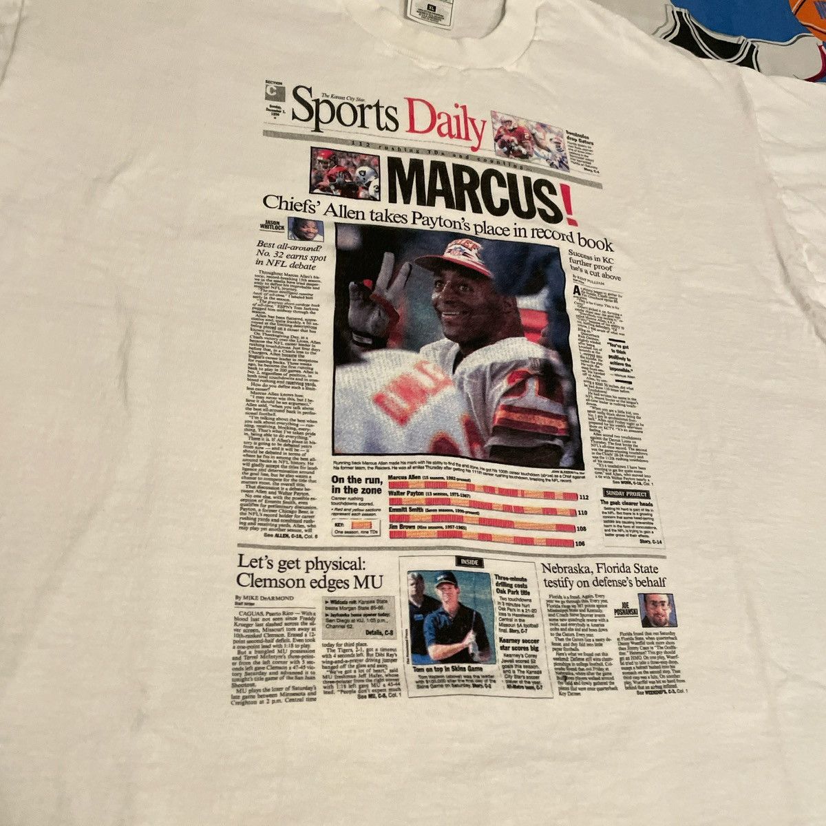 NFL × Vintage Vintage 1996 NFL Kansas City Chiefs Marcus Allen Tee Size US XL / EU 56 / 4 - 3 Thumbnail