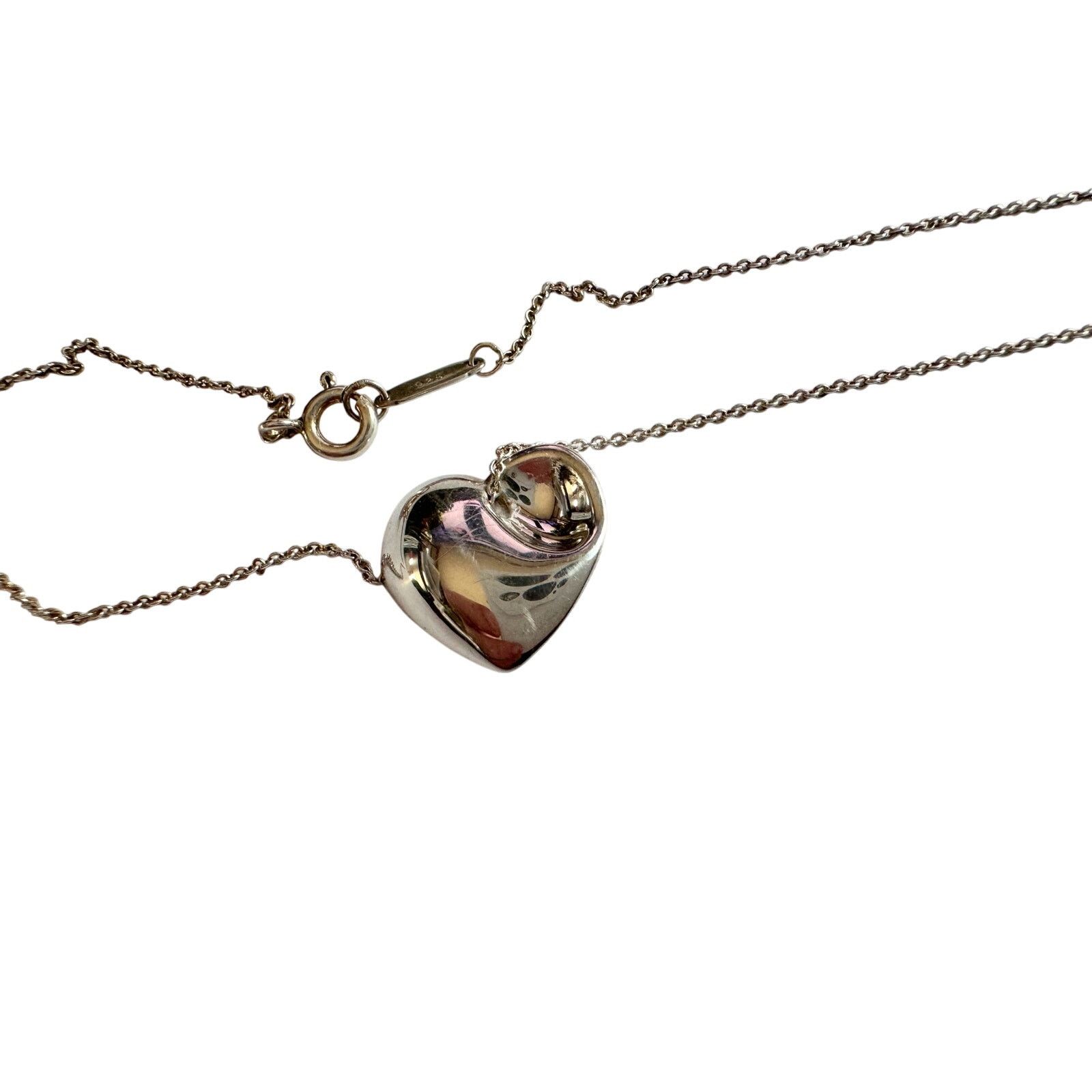 Tiffany & Co. Tiffany & Co Puffy Heart (or folded heart) Necklace - 15" Size ONE SIZE - 14 Thumbnail