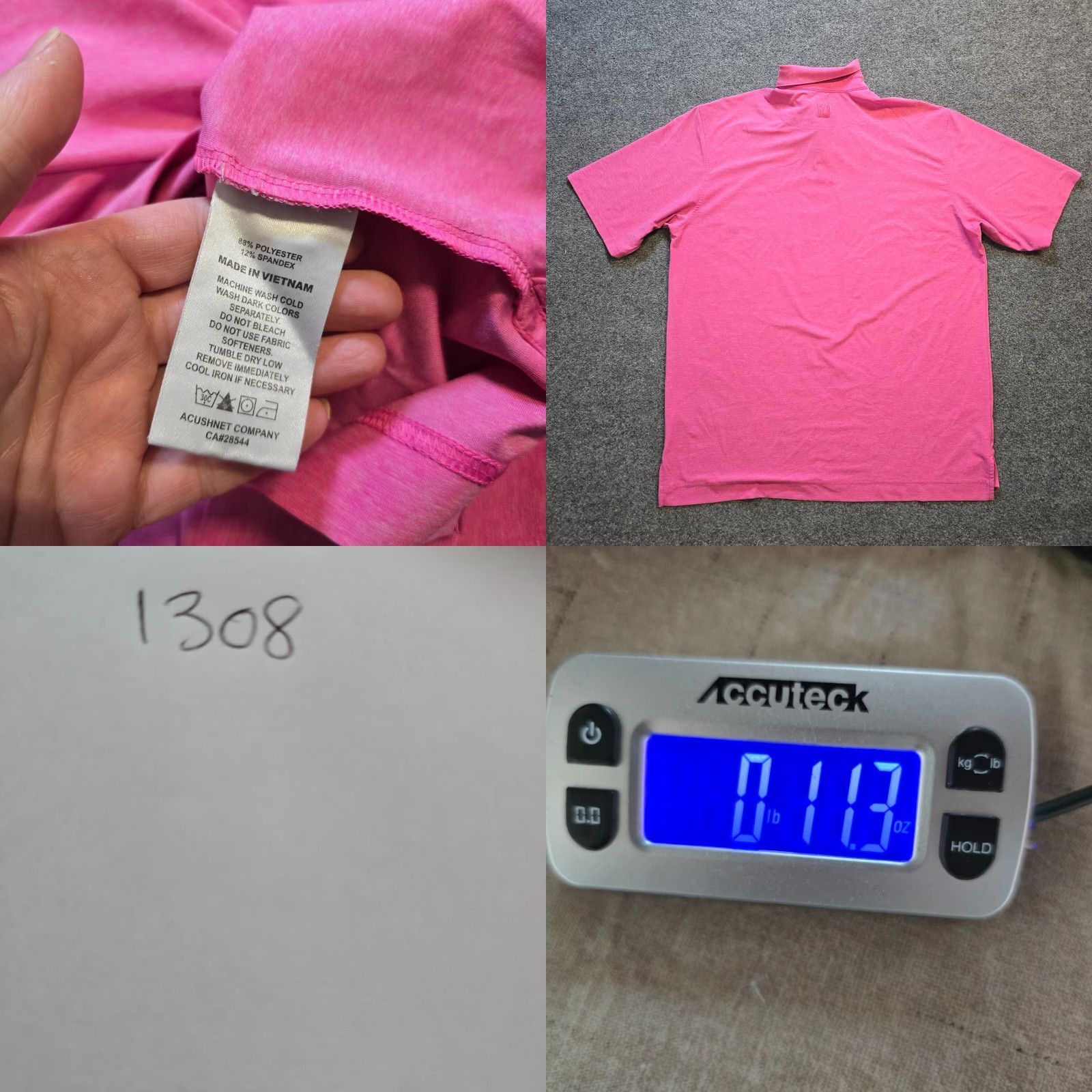 Footjoy FootJoy Polo Shirt Mens XL Pink Golf Performance Stretchy Casual Capsule Size US XL / EU 56 / 4 - 8 Thumbnail