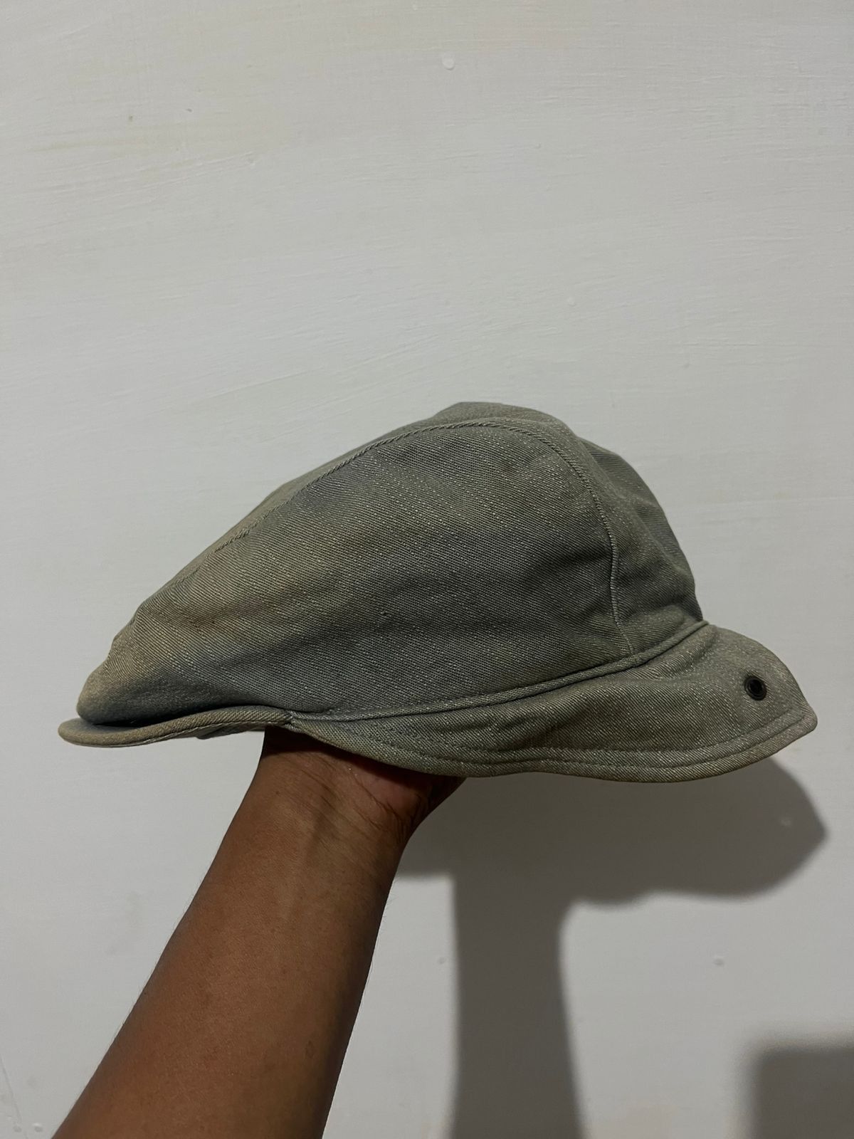 Issey Miyake Archive Stich Works Co.japan Distrassed Denim Flat Cap Size ONE SIZE - 2 Thumbnail