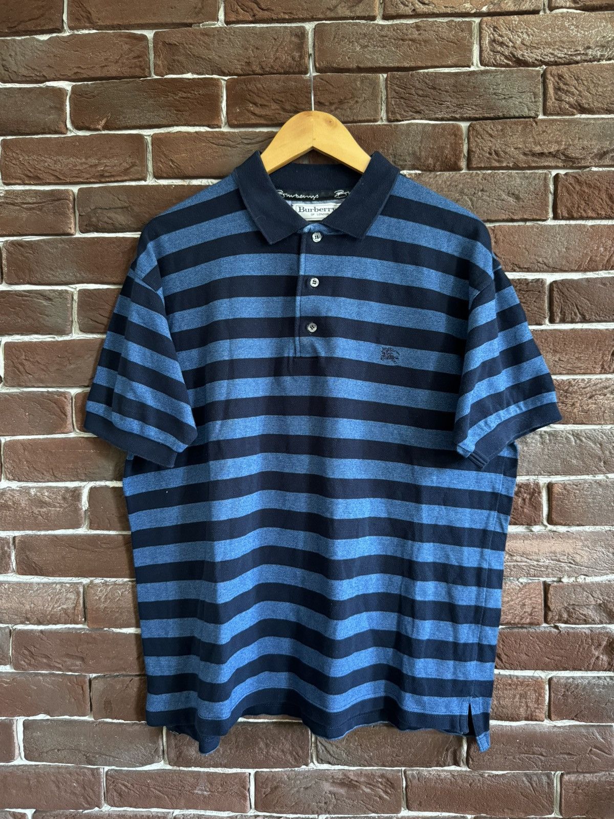 【Burberrys】1990s Striped S/S Polo Shirt Burberry × Designer × Vintage Vintage 90s Burberrys Vintage