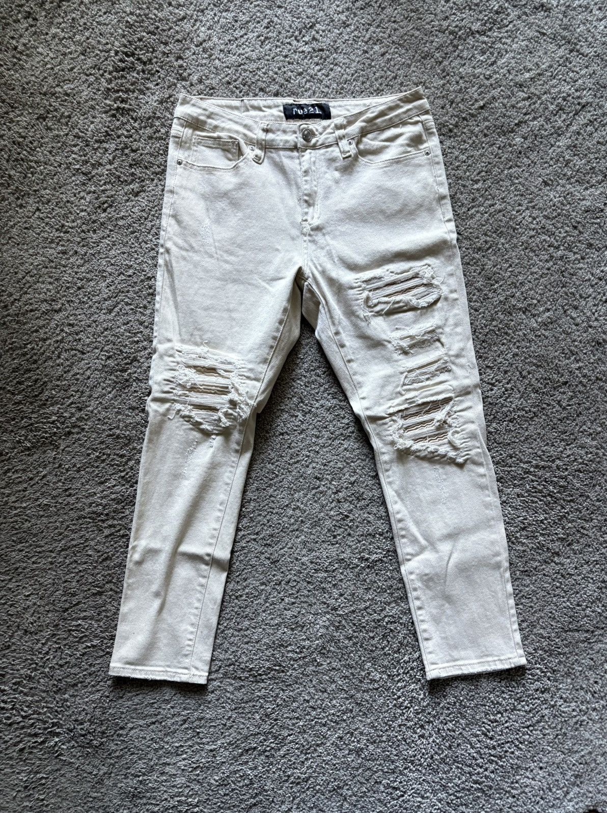 rue21 Skinny Supreme Flex distressed jeans Size US 34 / EU 50 - 1 Thumbnail