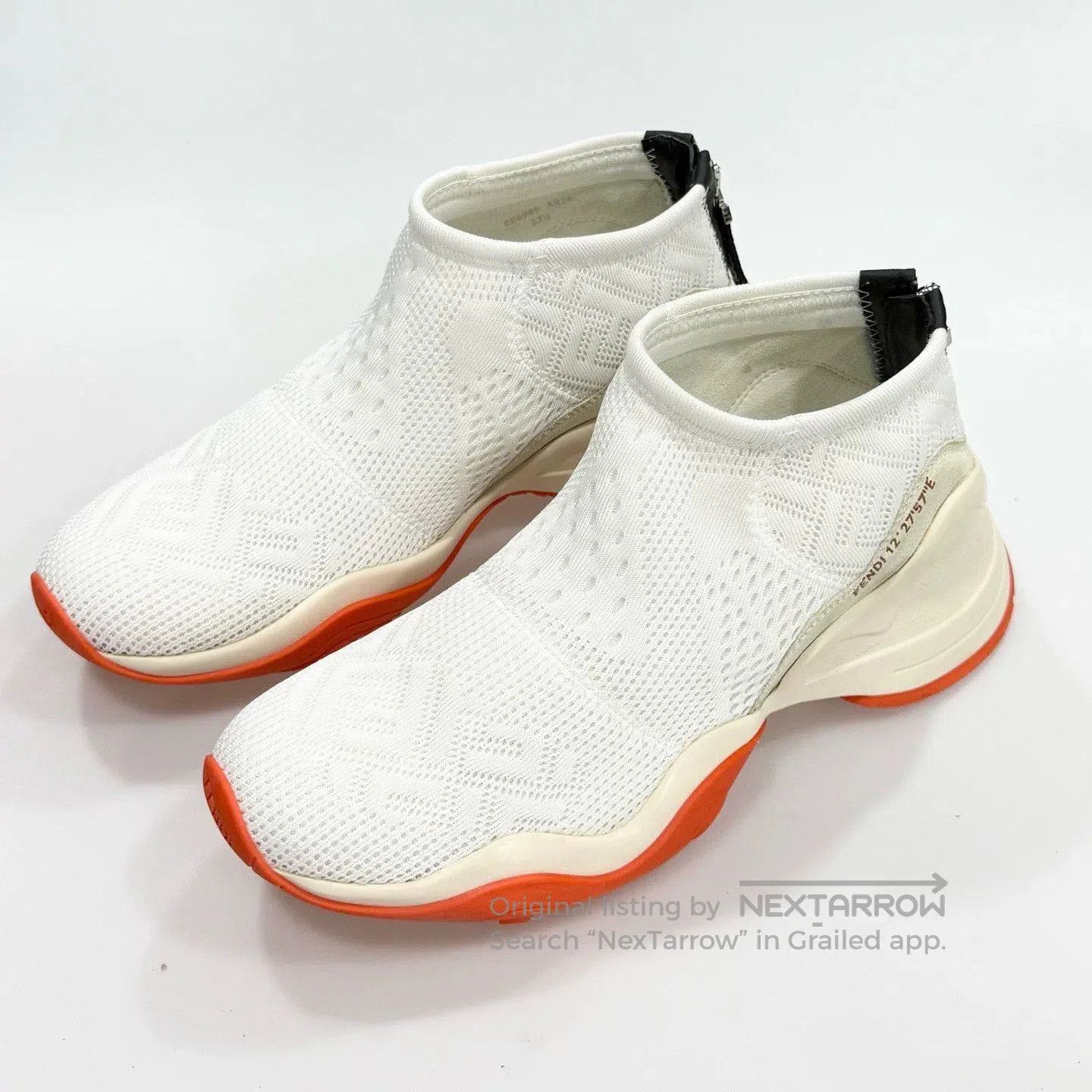 Fendi FENDI White Orange Sneakers. Size US 6.5 / IT 36.5 - 1 Thumbnail