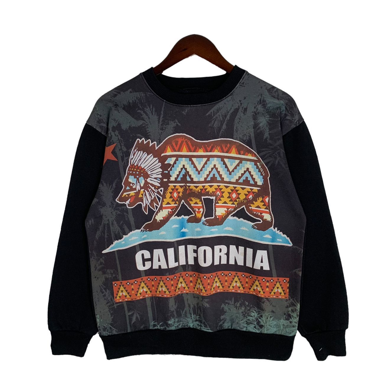 Vintage Vintage Bear California Native Navajo Overprint Sweatshirt Size US S / EU 44-46 / 1 - 1 Thumbnail